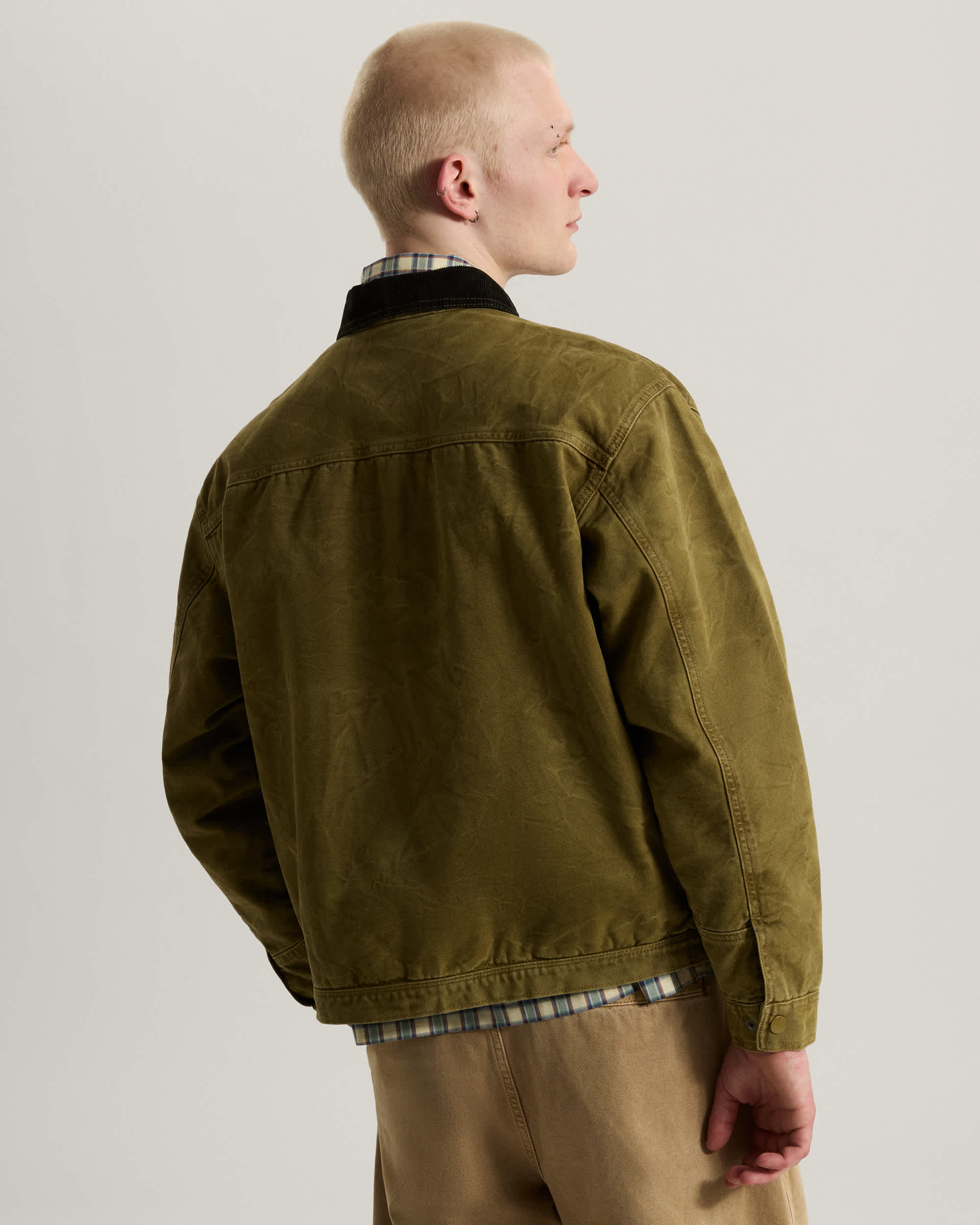 Nico Chore Canvas Jacket Olive Brown VANS Beige ALT3
