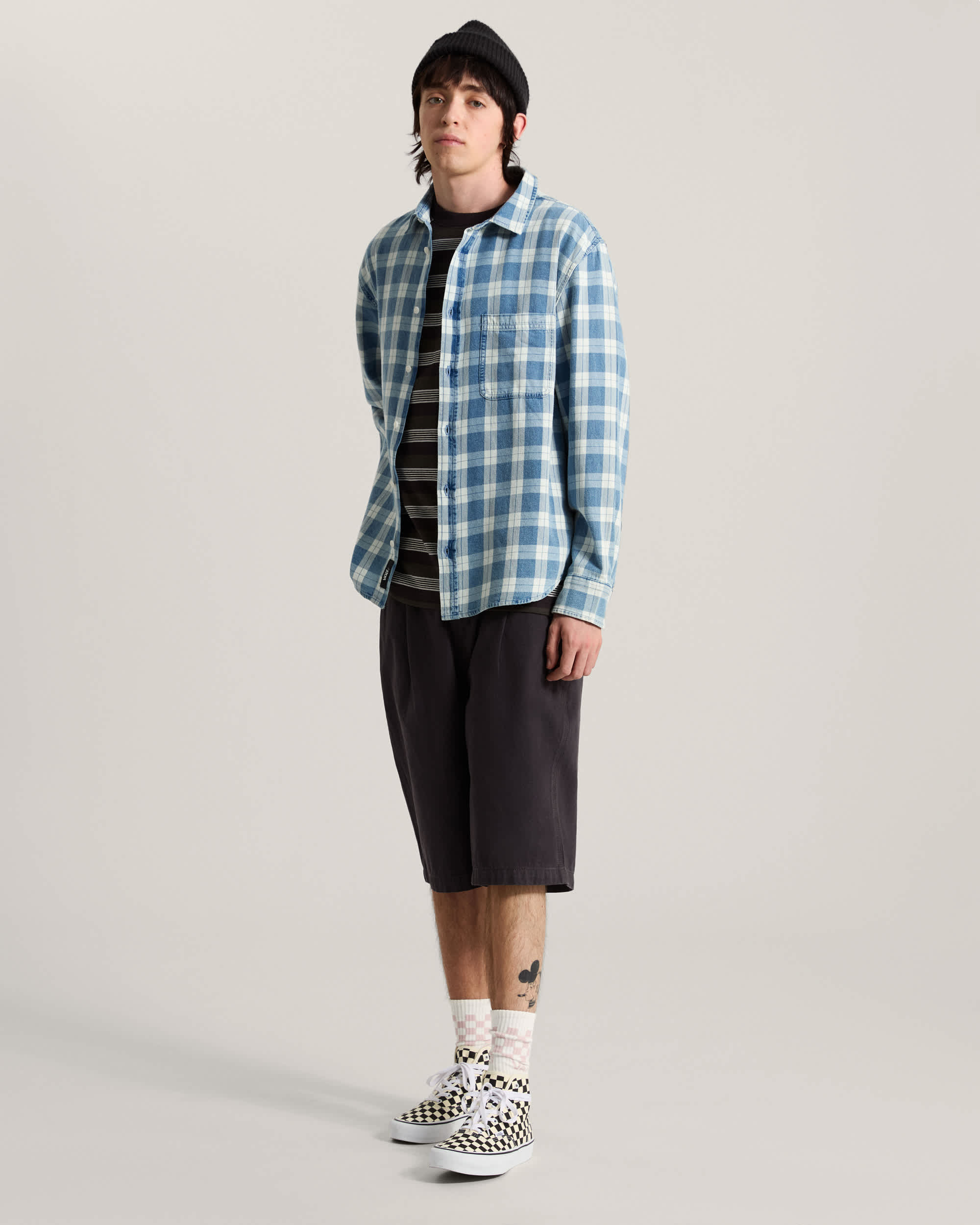Camicia Oxford a maniche lunghe a tinta unita Lawson VANS Blu ALT5