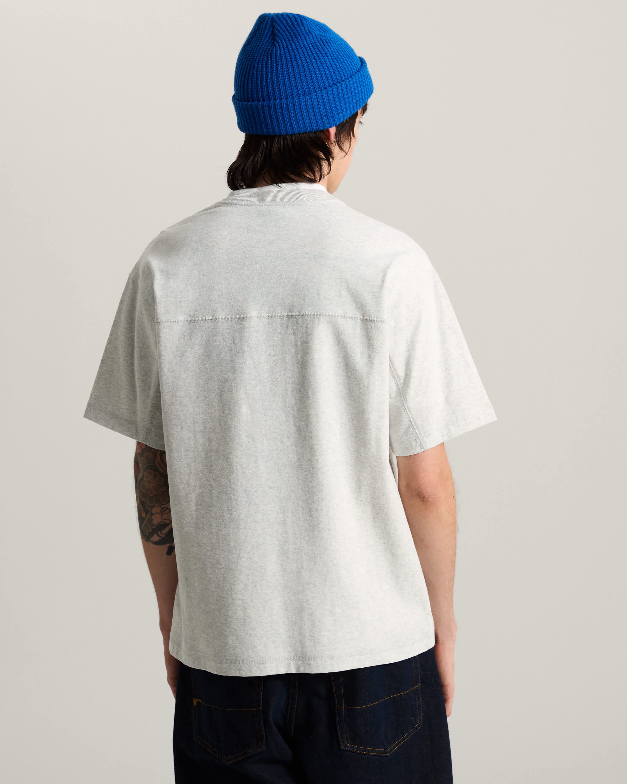 Contrast Stitch Loose Fit SS Tee ASH HEATHER VANS Gris ALT3