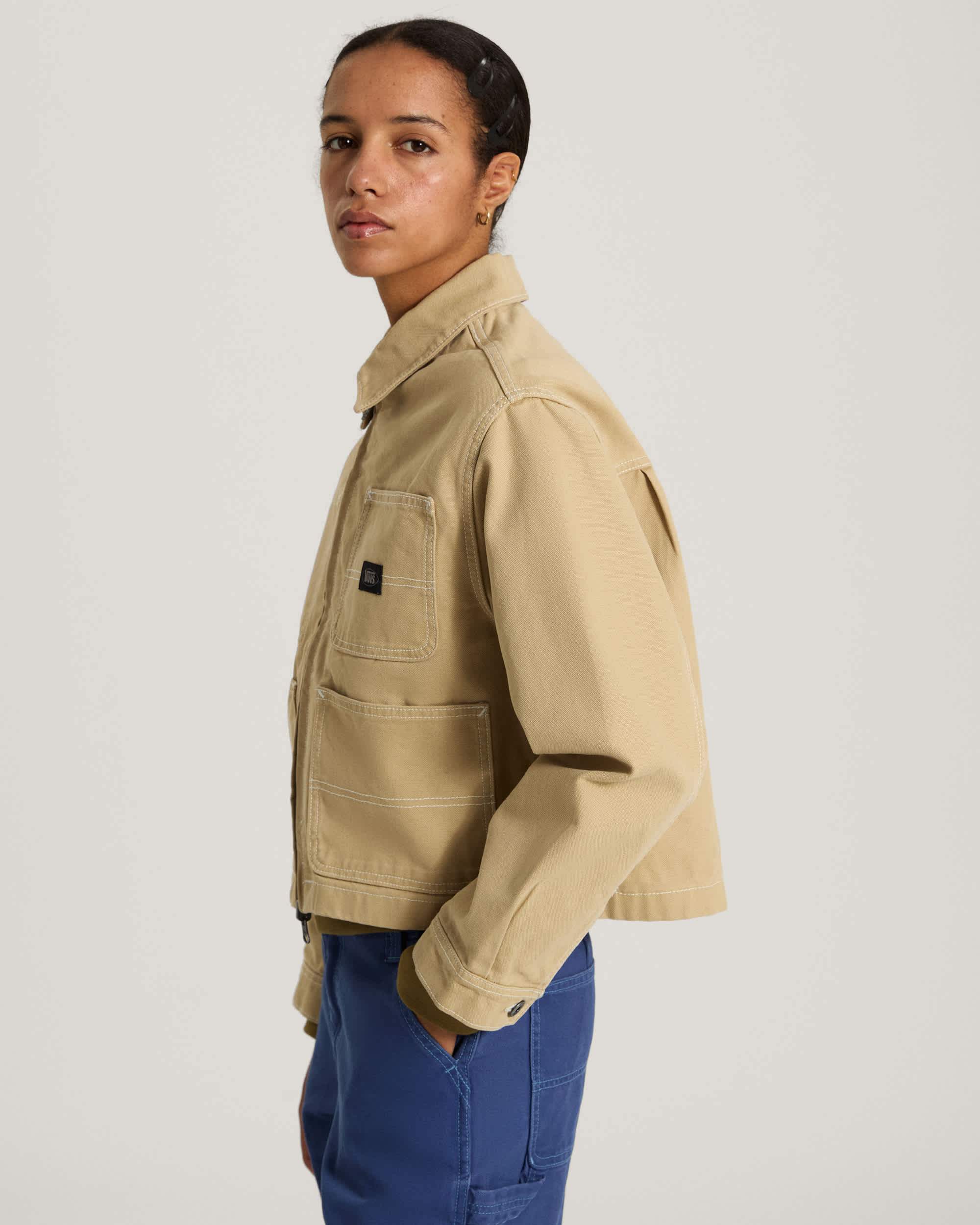 Veste de travail Emily Boxy VANS Beige ALT4