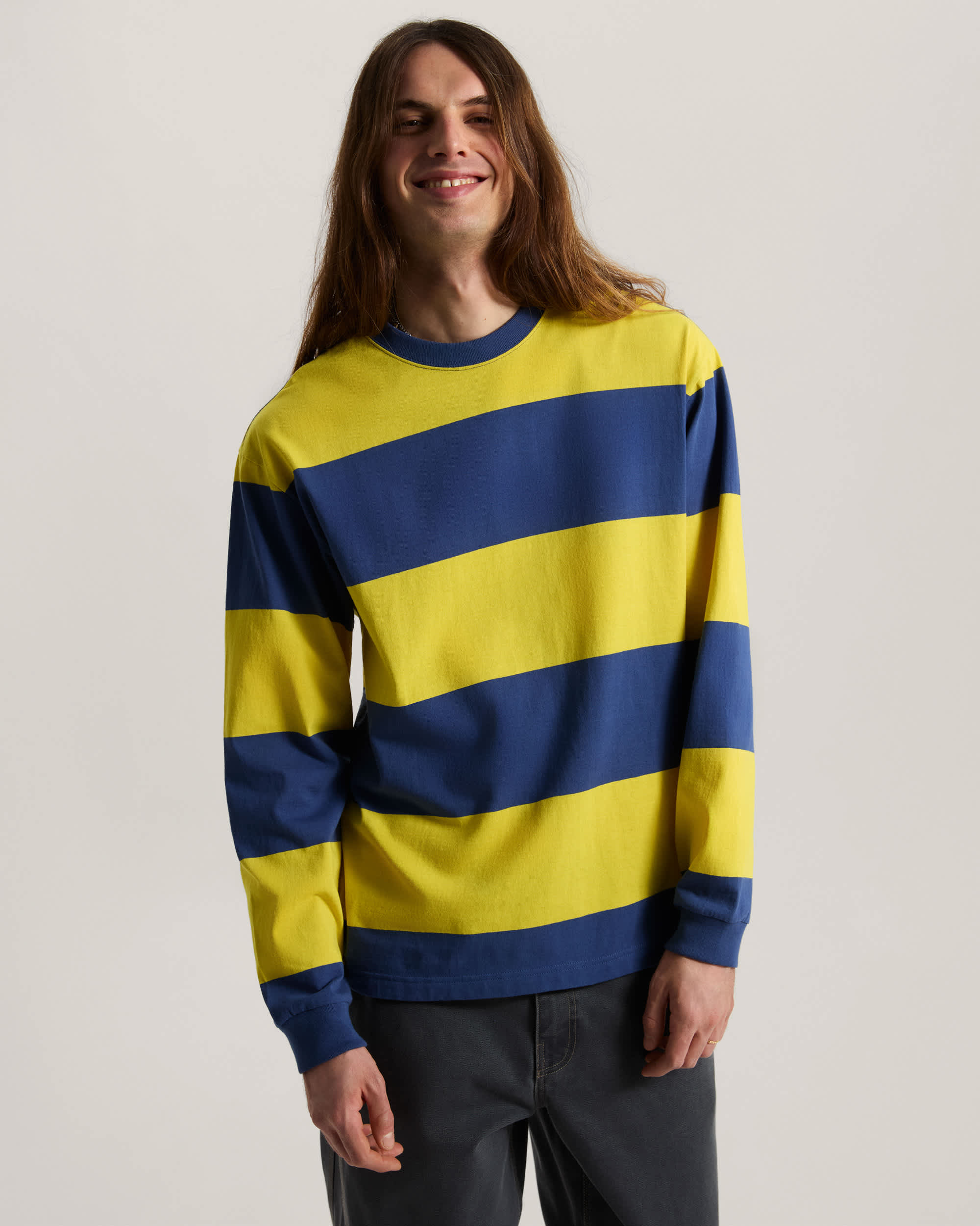 Rugby Stripe Langarmhemd VANS Gelb ALT2