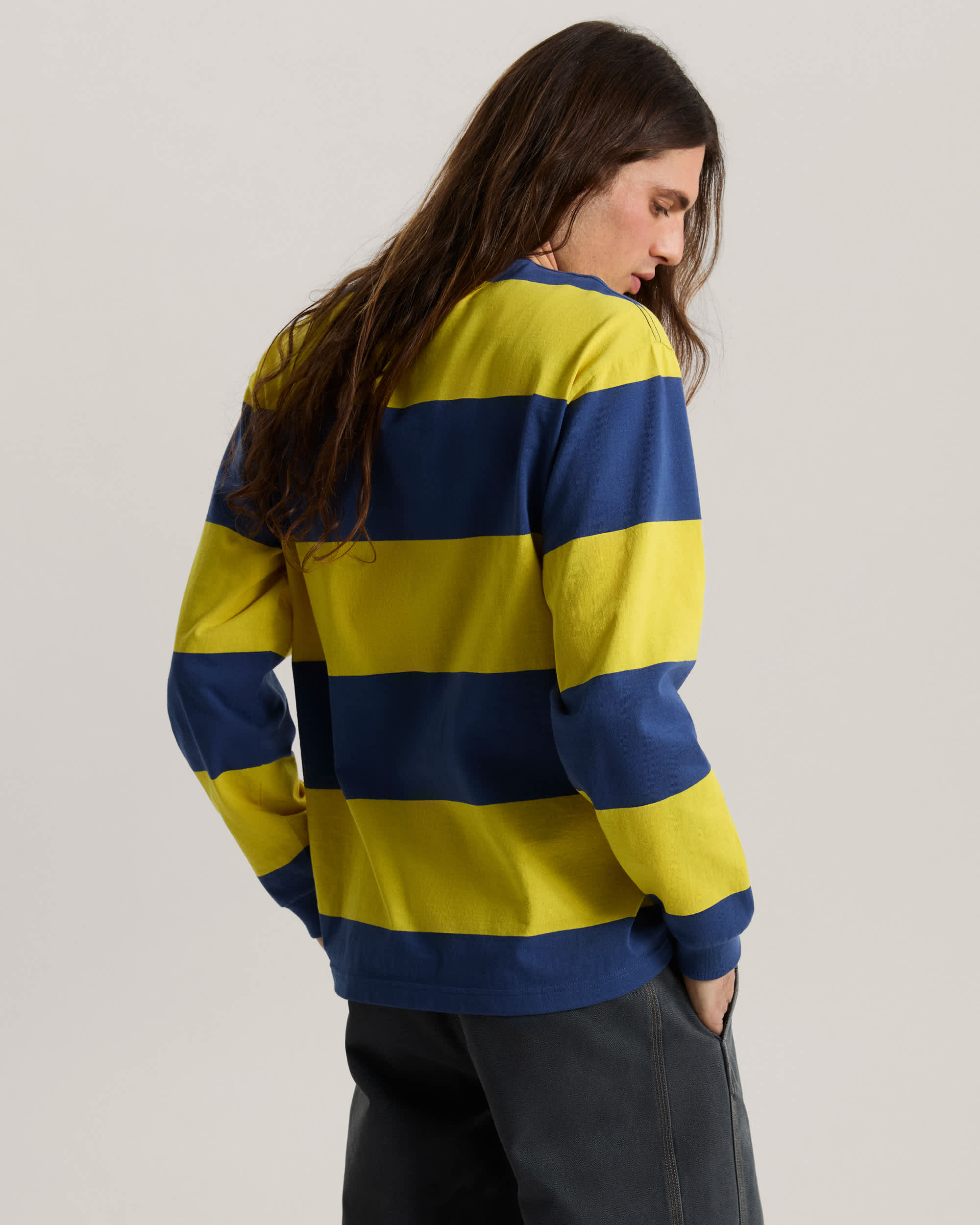 Rugby Stripe Langarmhemd VANS Gelb ALT3