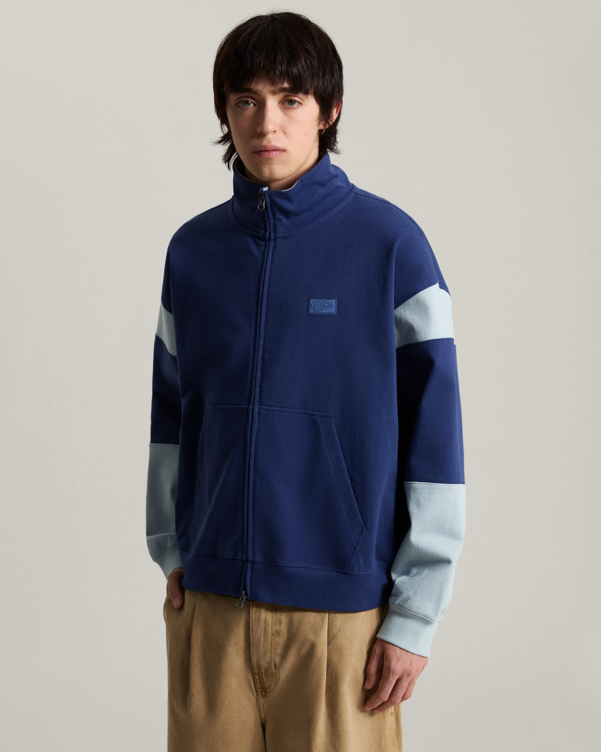 Sweat Retro Sport Mock Neck Full Zip VANS Bleu ALT2