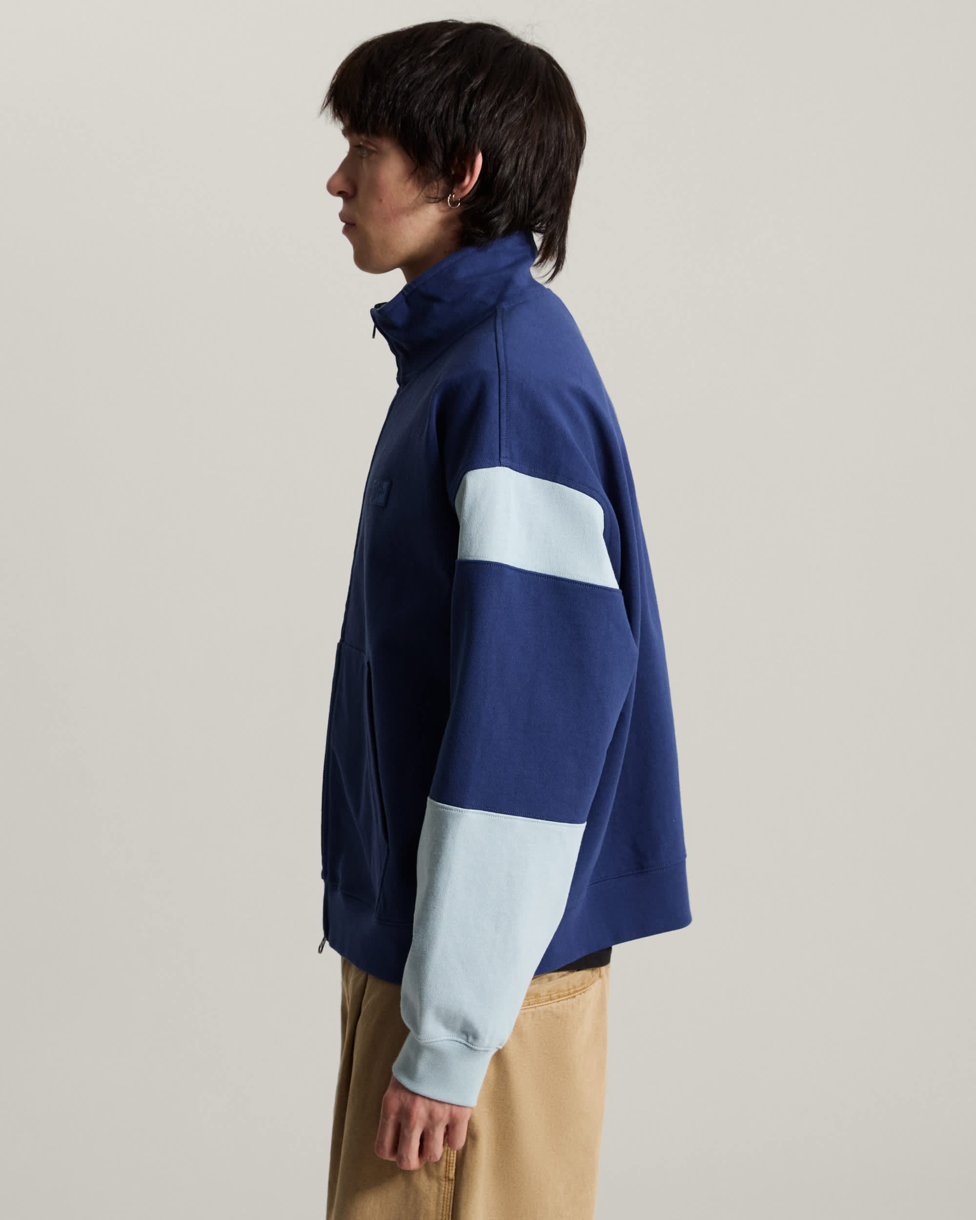 Sweat Retro Sport Mock Neck Full Zip VANS Bleu ALT4