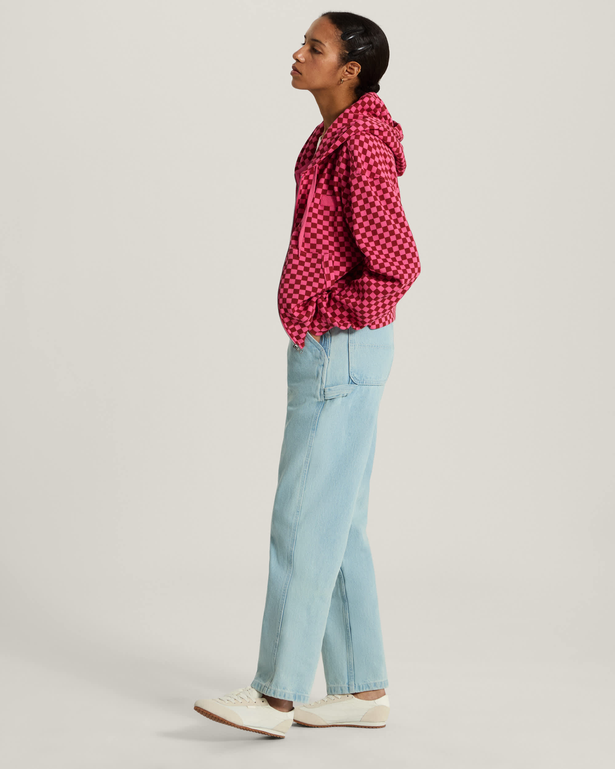 Sweat  capuche Pierce Shrunken Full Zip VANS Rose ALT5