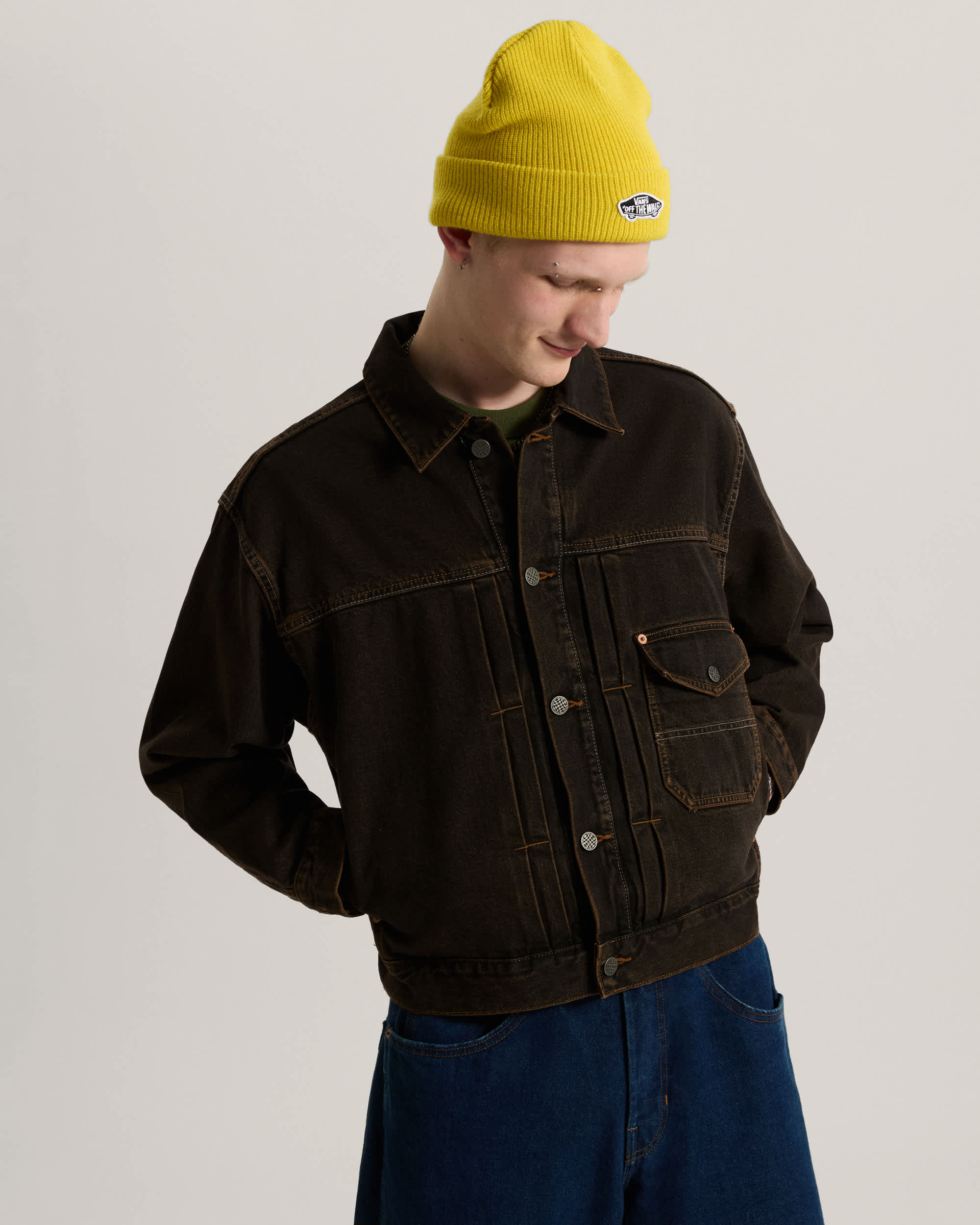 Veste Check5 Denim Trucker VANS Marron ALT2