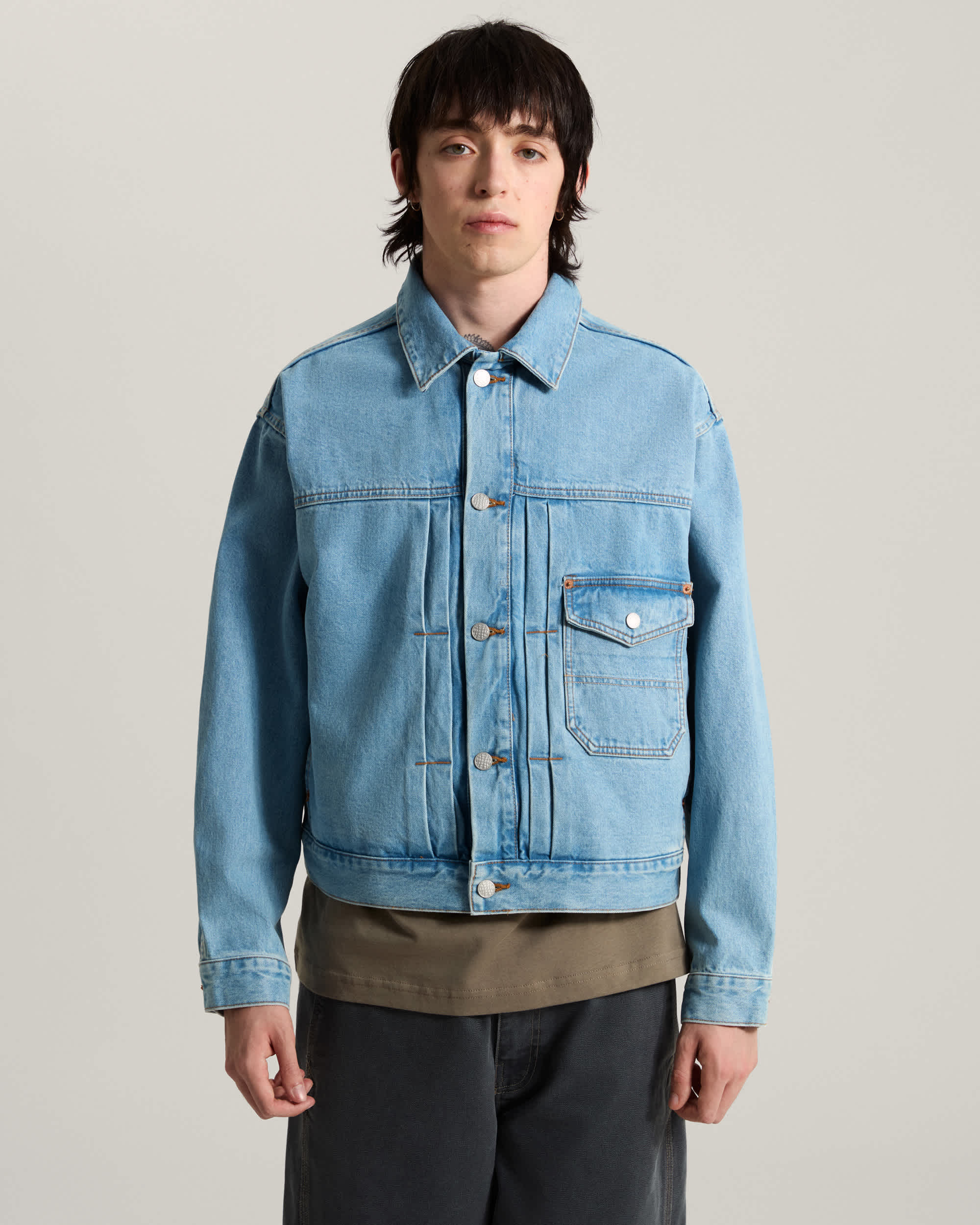 Giacca trucker in denim Check5 VANS Blu ALT2