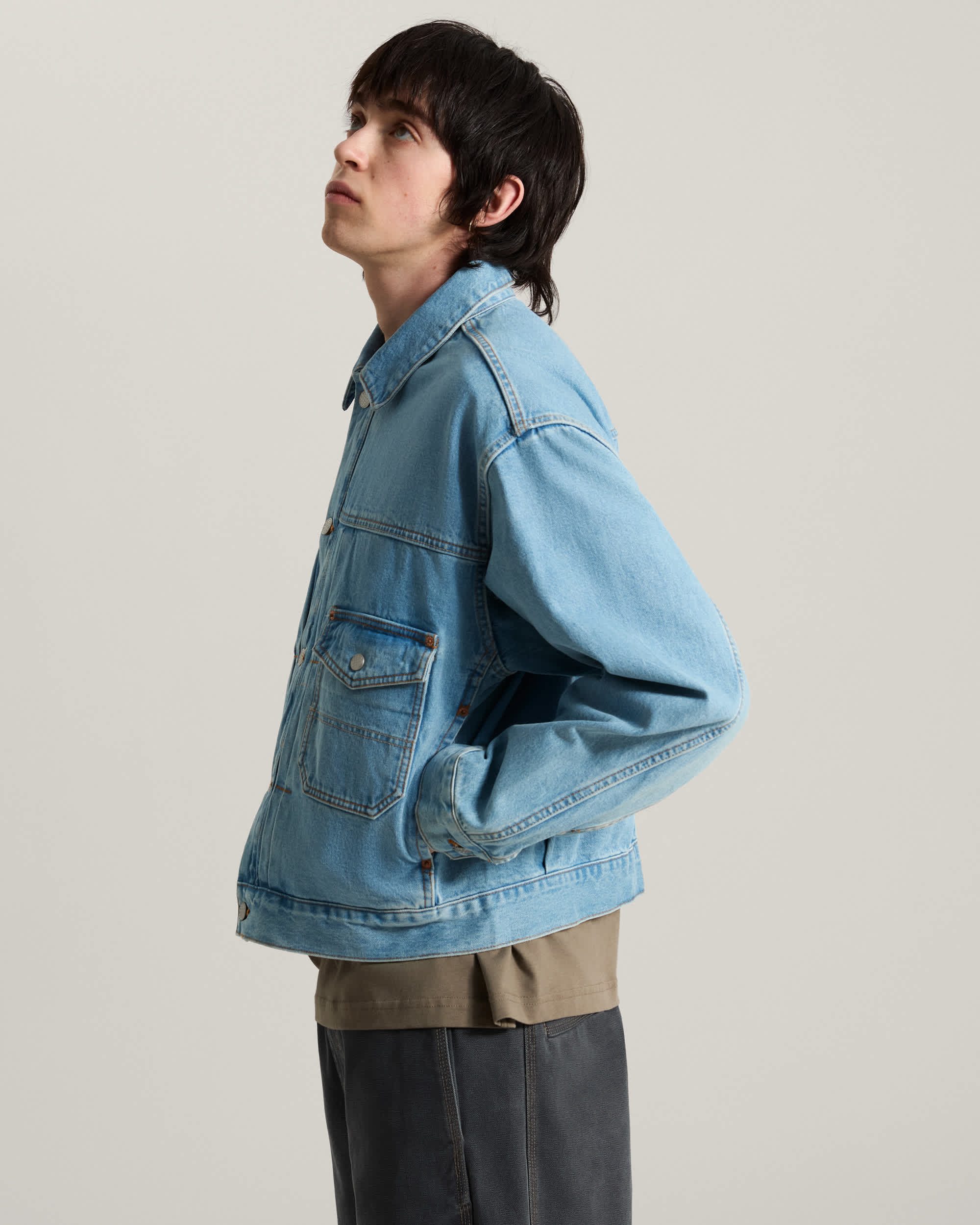 Giacca trucker in denim Check5 VANS Blu ALT4