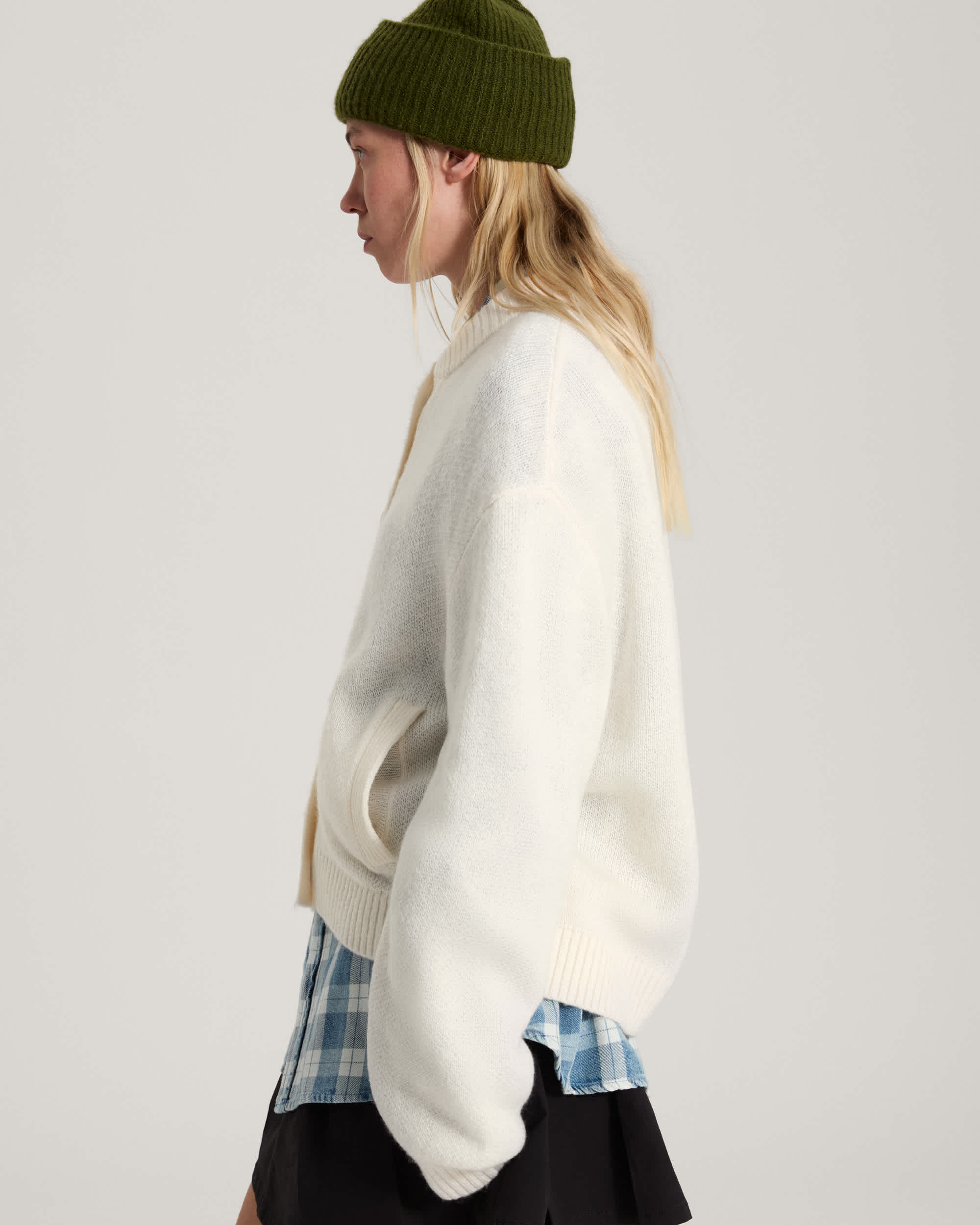 Gilet Teddy Round Neck VANS Blanc ALT4