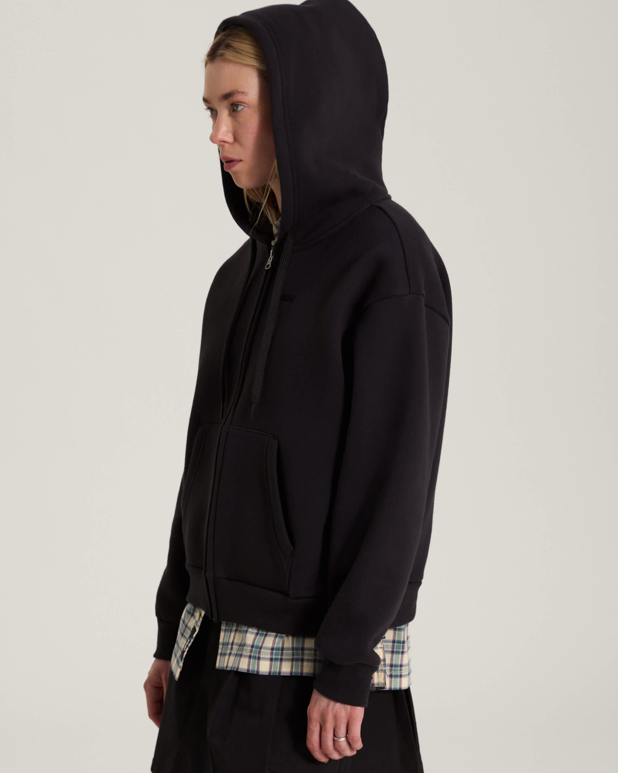 Felpa con cappuccio e zip intera Salton VANS Nero ALT4