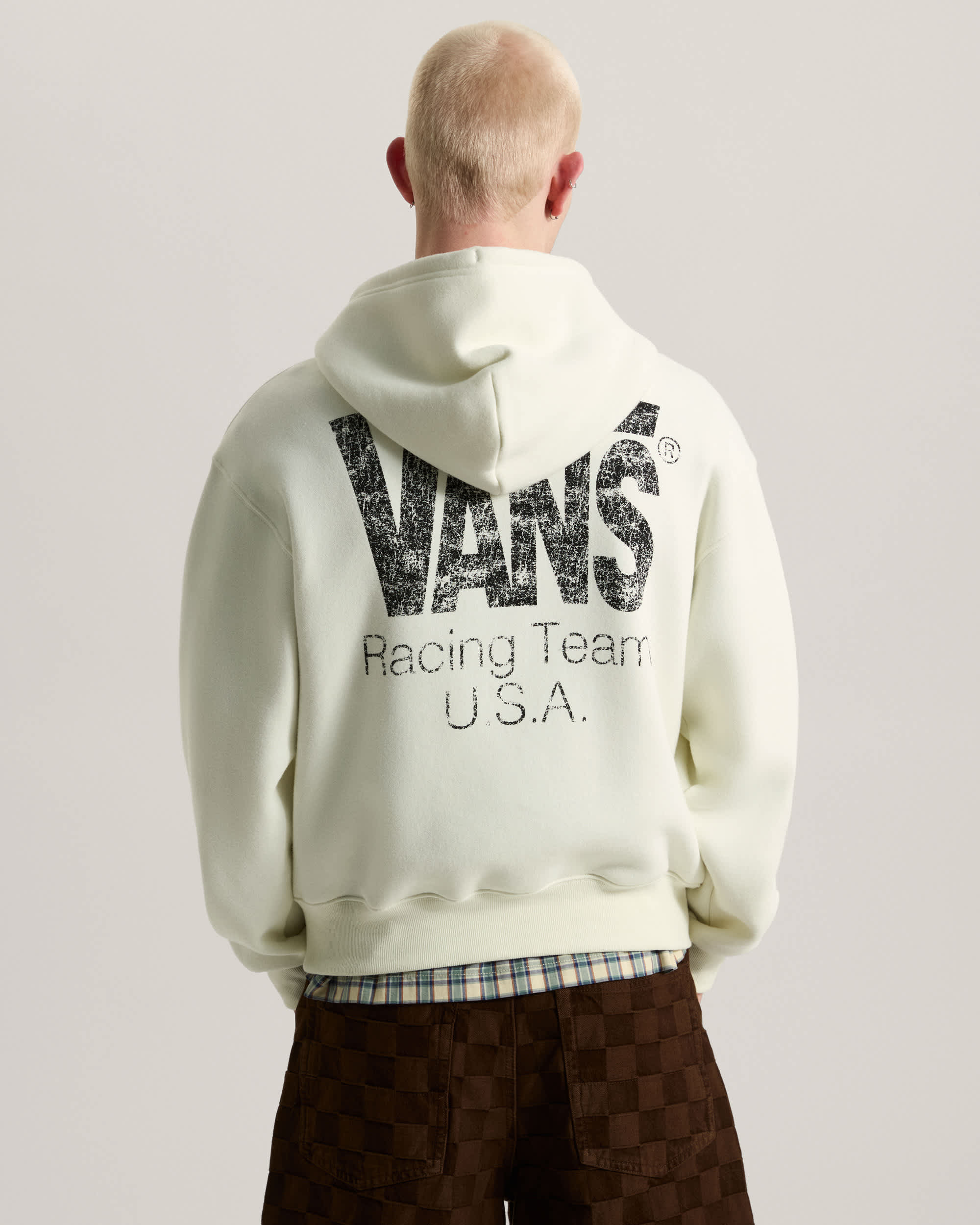 Sweat  capuche Vans Racing Full Zip VANS Blanc ALT3