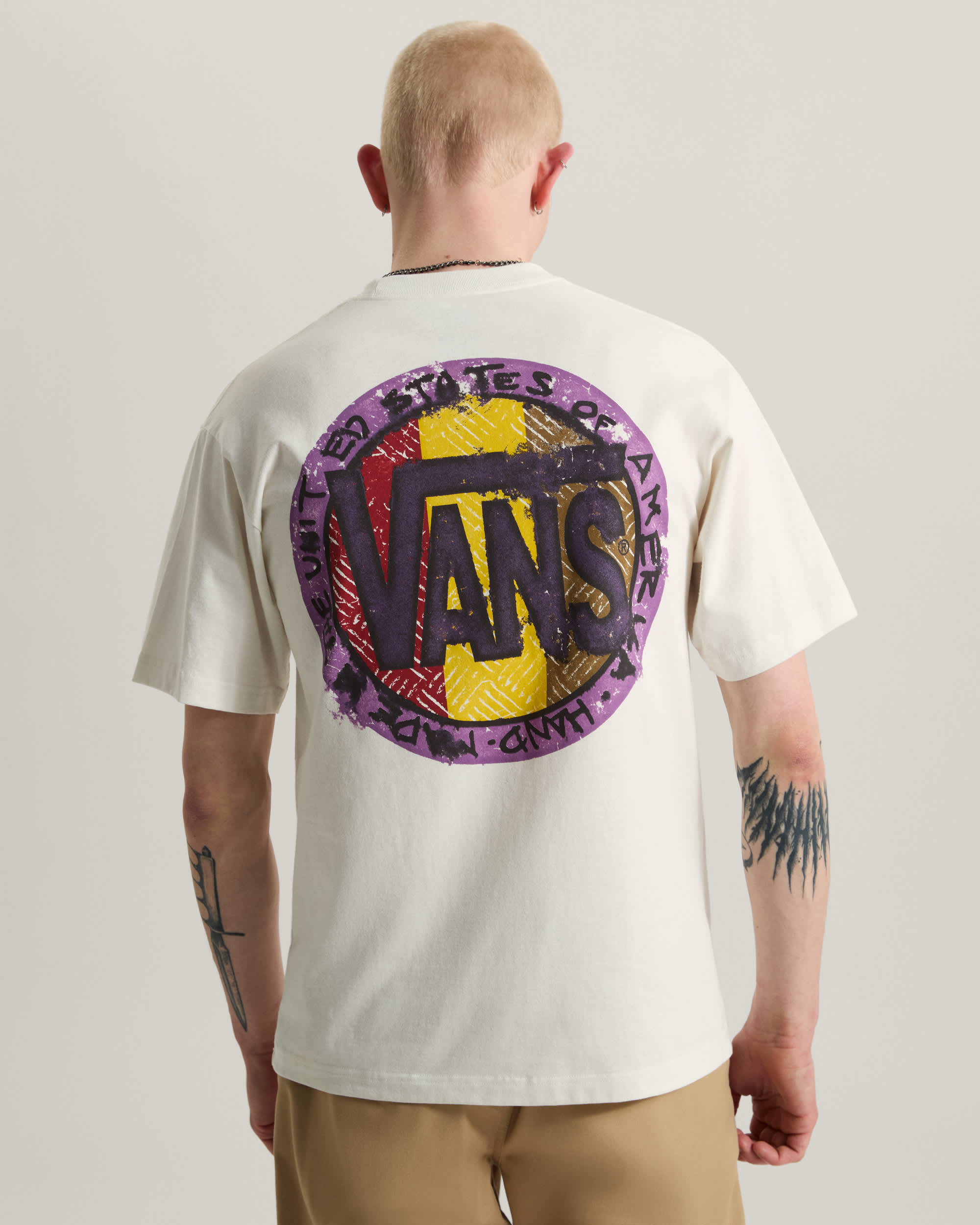 Blotched Circle SS Tee marshmallow VANS Blanc ALT3