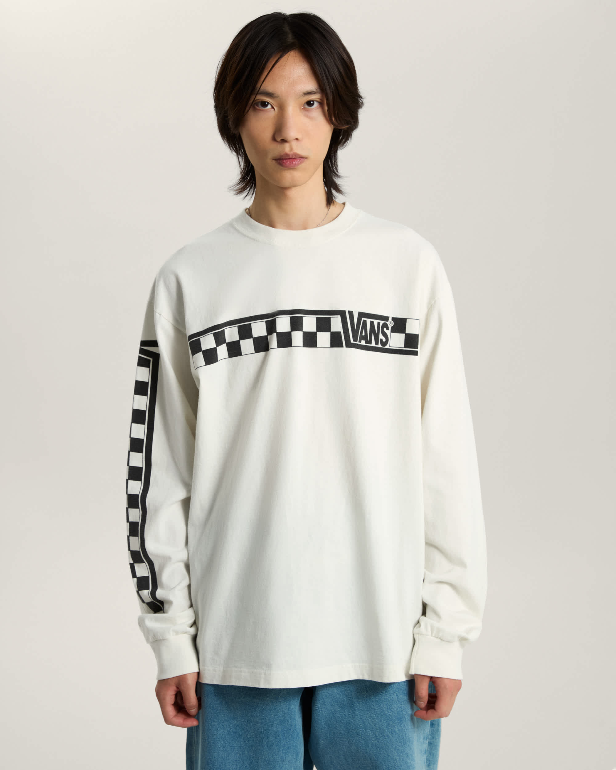 Vans Racing Long Sleeve Sweatshirt VANS White ALT2
