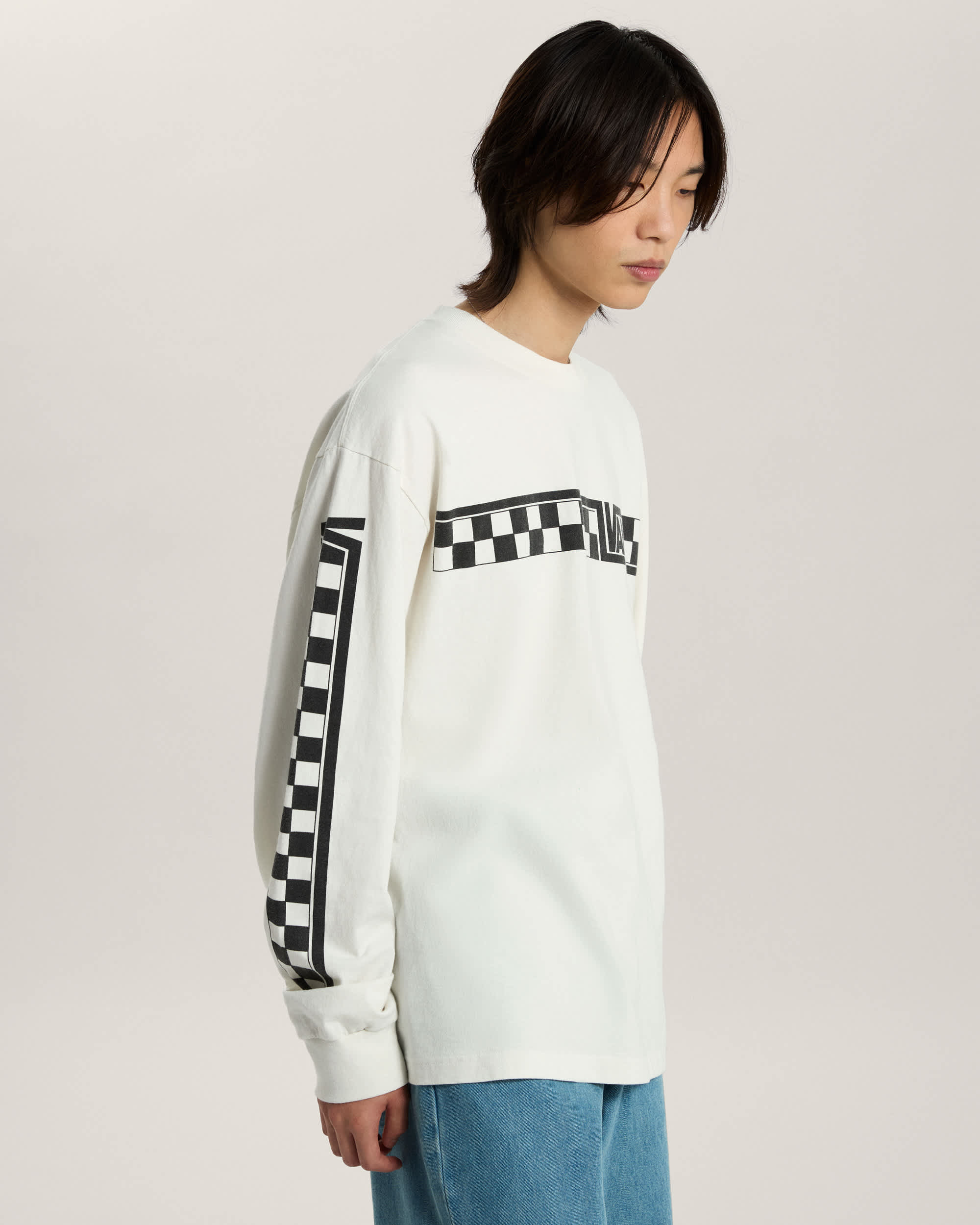 Vans Racing Long Sleeve Sweatshirt VANS White ALT4