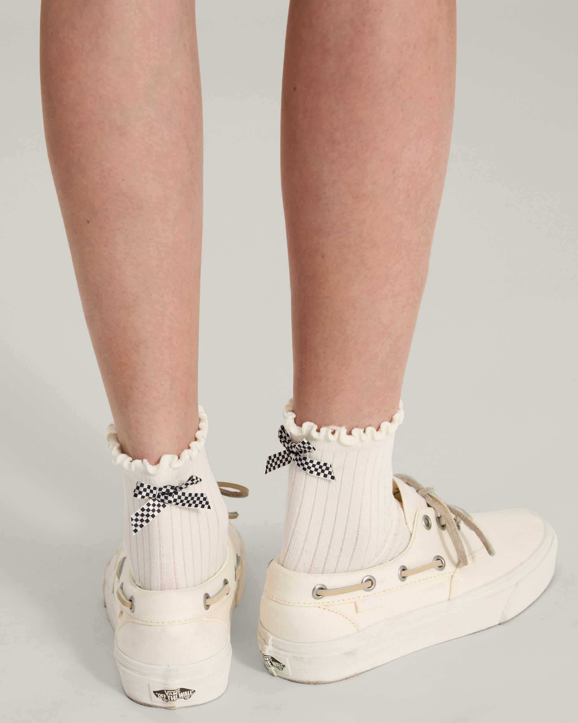 Bow Back Crew Socks 1 pair VANS White ALT3
