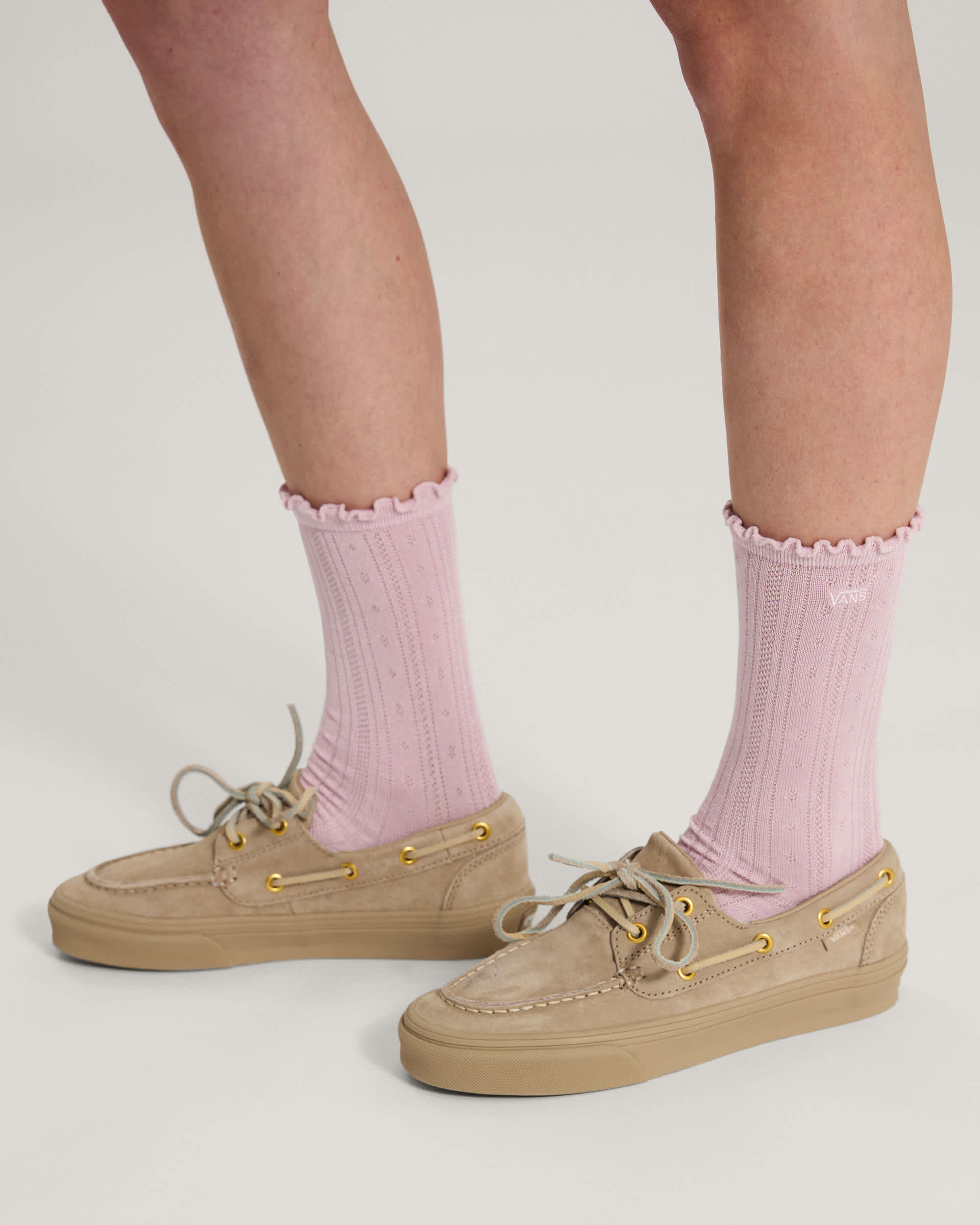 Pointelle Crew Socks VANS Pink ALT3