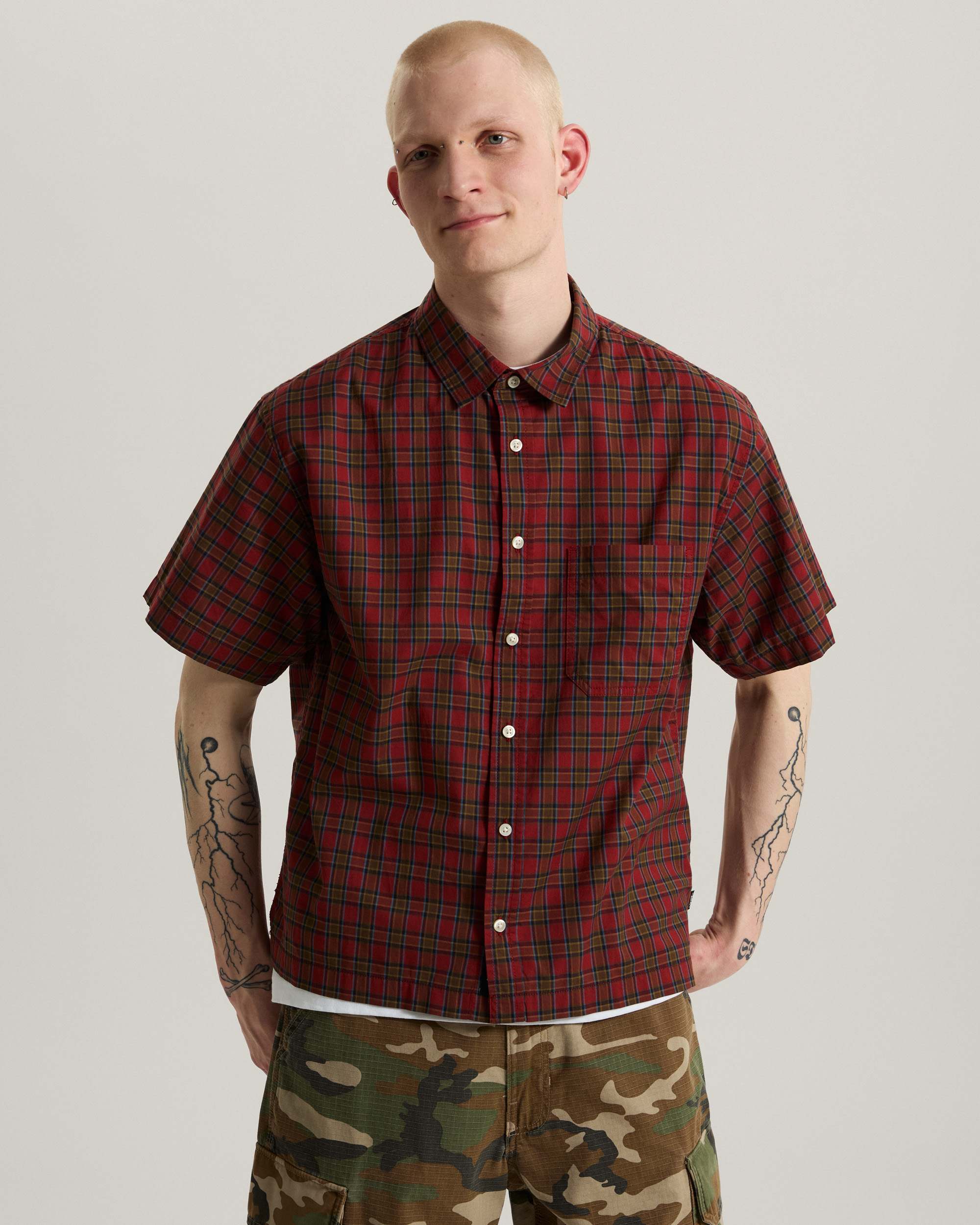 Larkspur Timber Plaid Shirt VANS Red ALT2