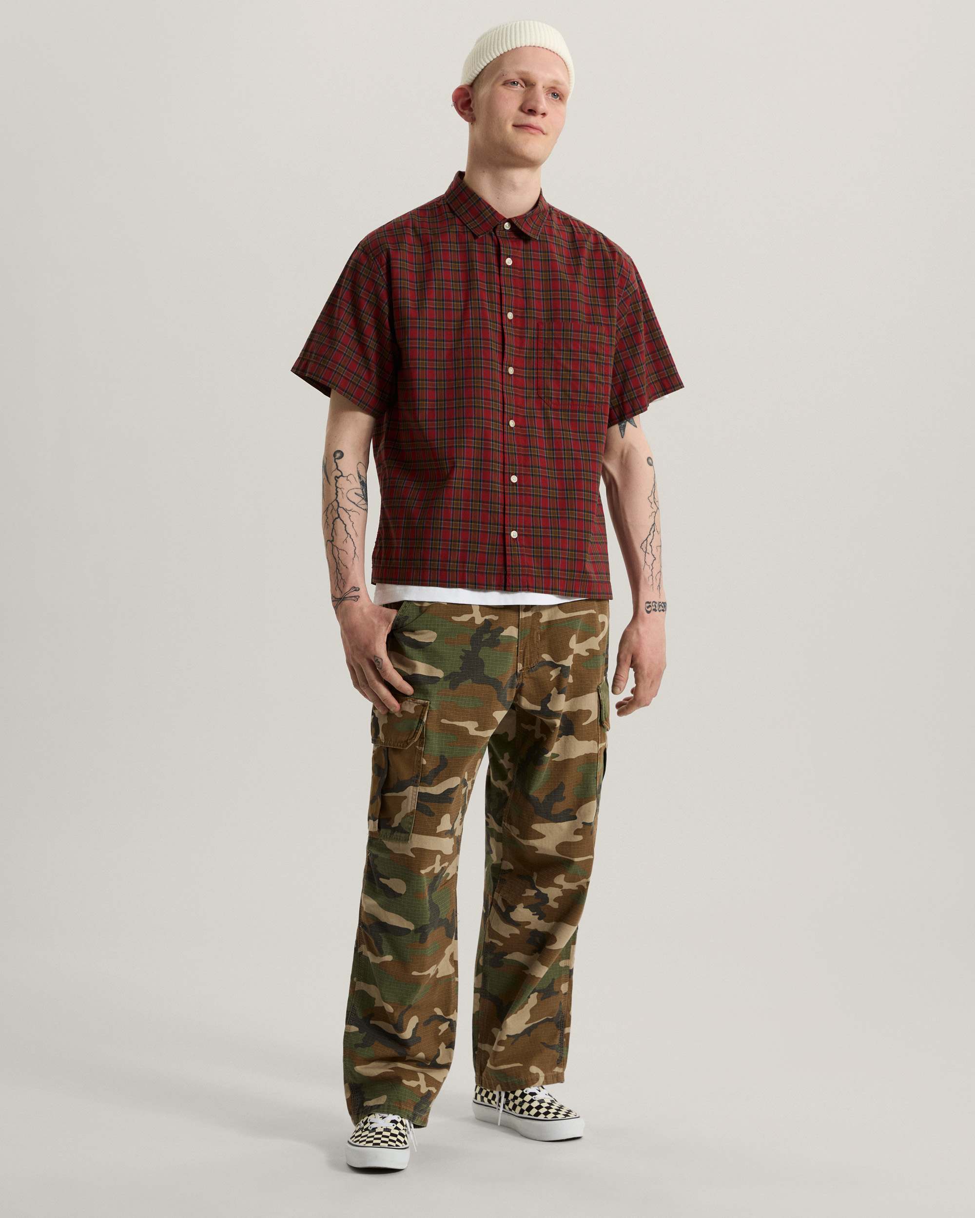 Larkspur Timber Plaid Shirt VANS Red ALT4