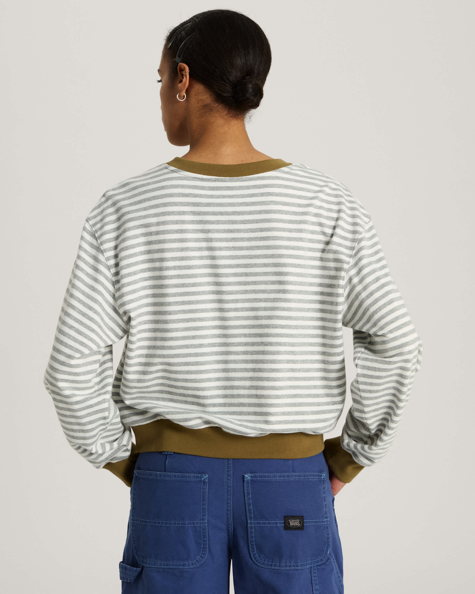 Tshirt Molly Long Sleeve Henley VANS Gris ALT3