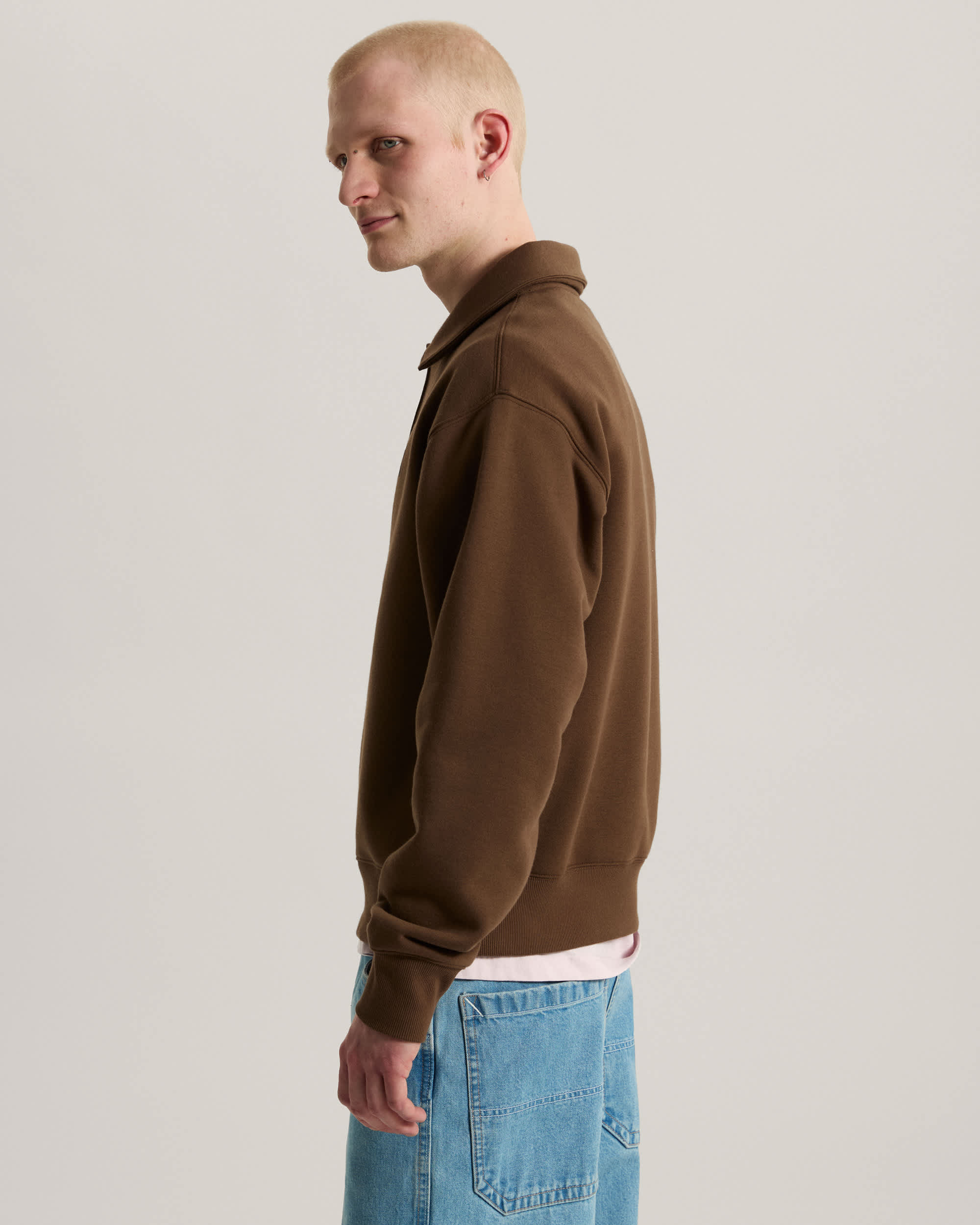 Polo Fleece Pullover VANS Brown ALT4