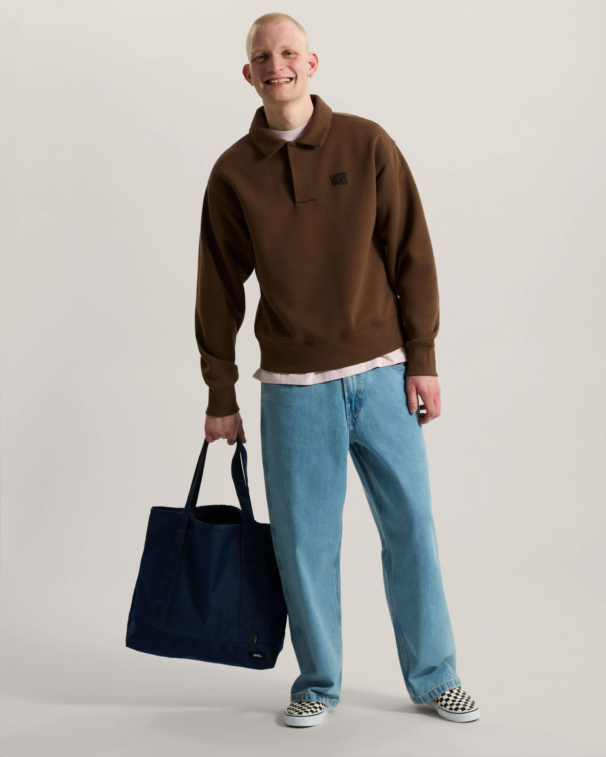 Polo Fleece Pullover VANS Brown ALT5