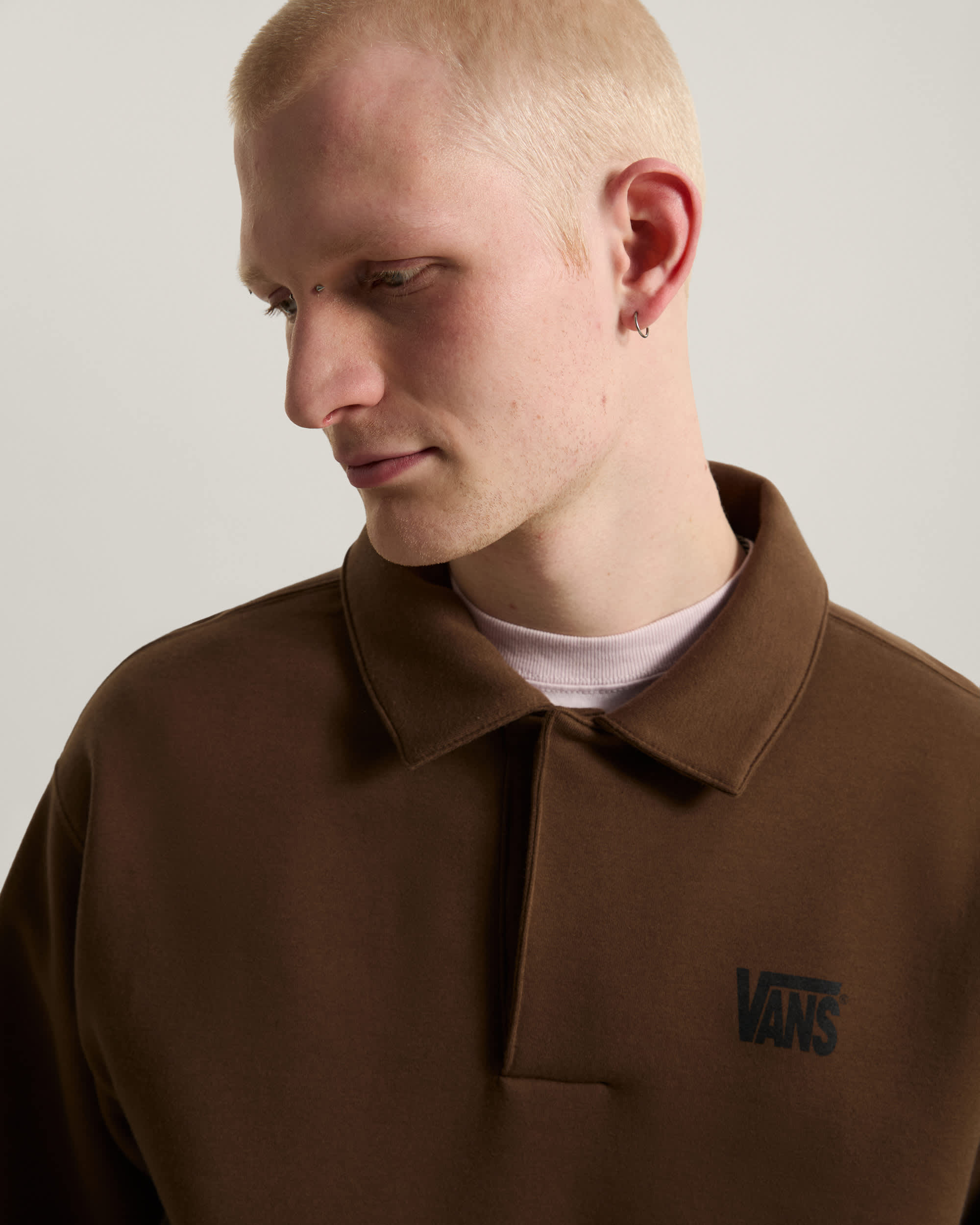 Polo Fleece Pullover VANS Brown ALT6
