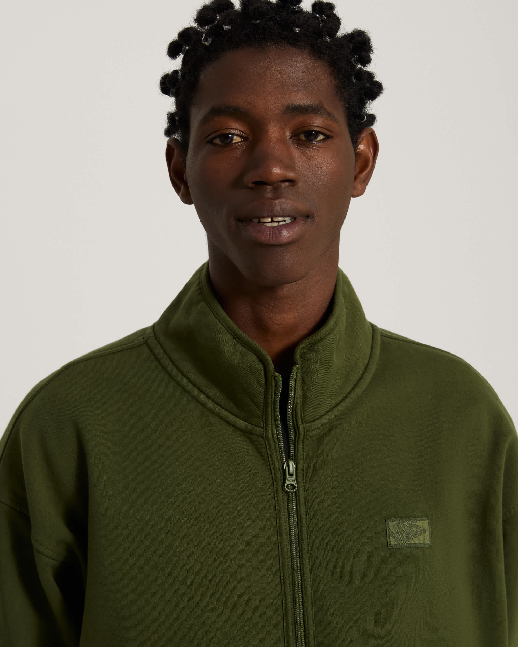 Full Zip Mock Neck Fleece Green Balsam VANS Grn ALT6