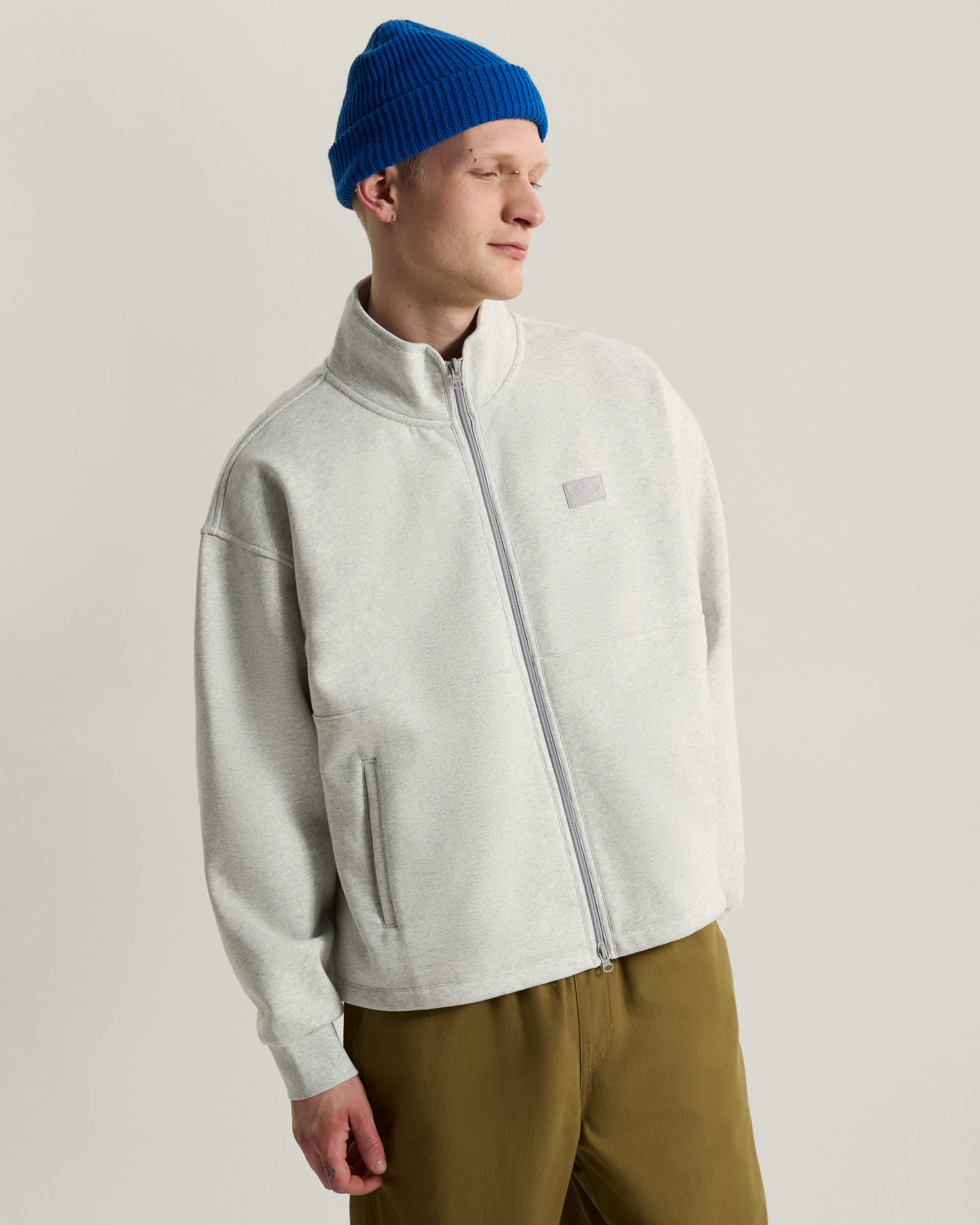 Full Zip Mock Neck Fleece ASH HEATHER VANS Grau ALT2