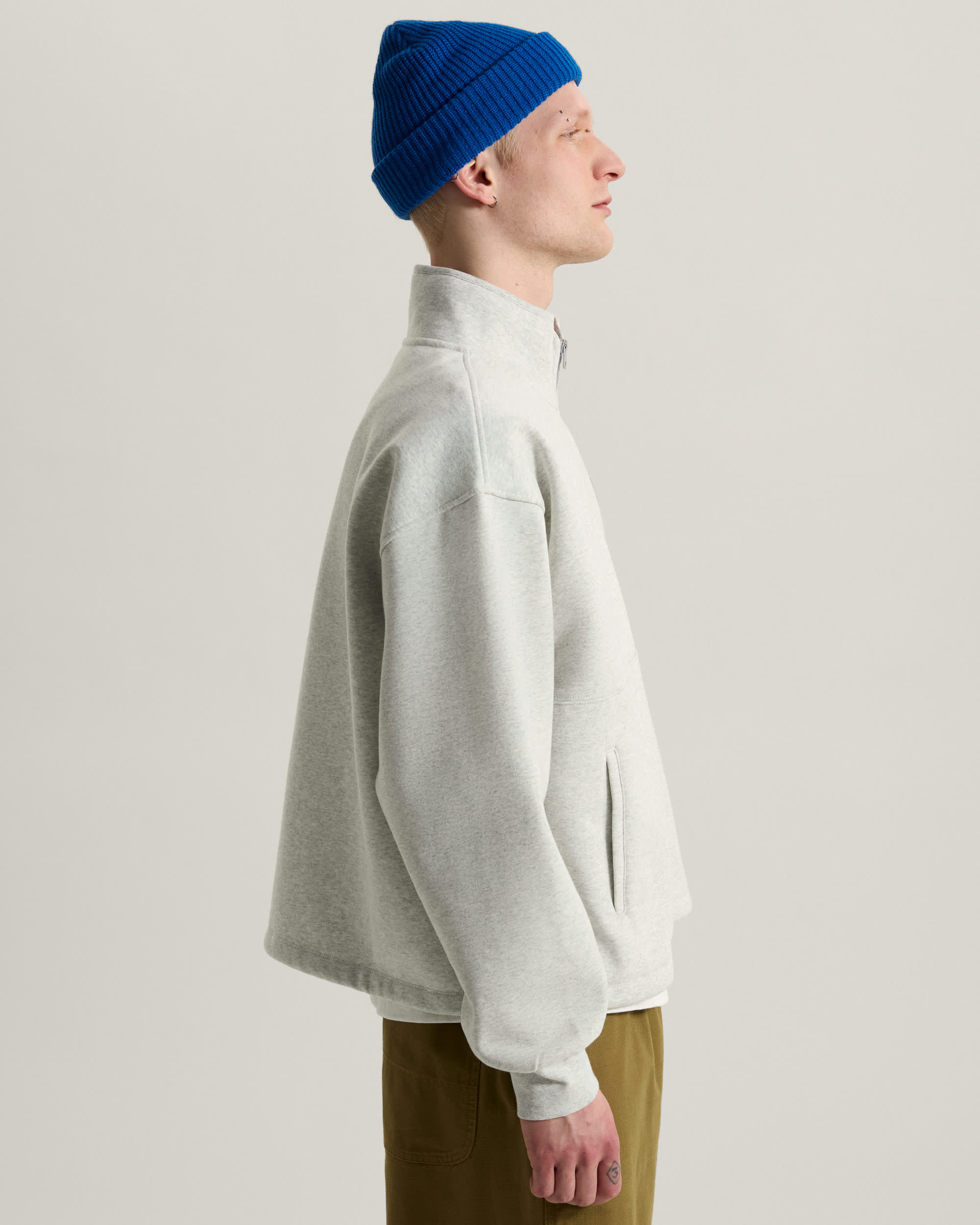 Full Zip Mock Neck Fleece ASH HEATHER VANS Grau ALT4