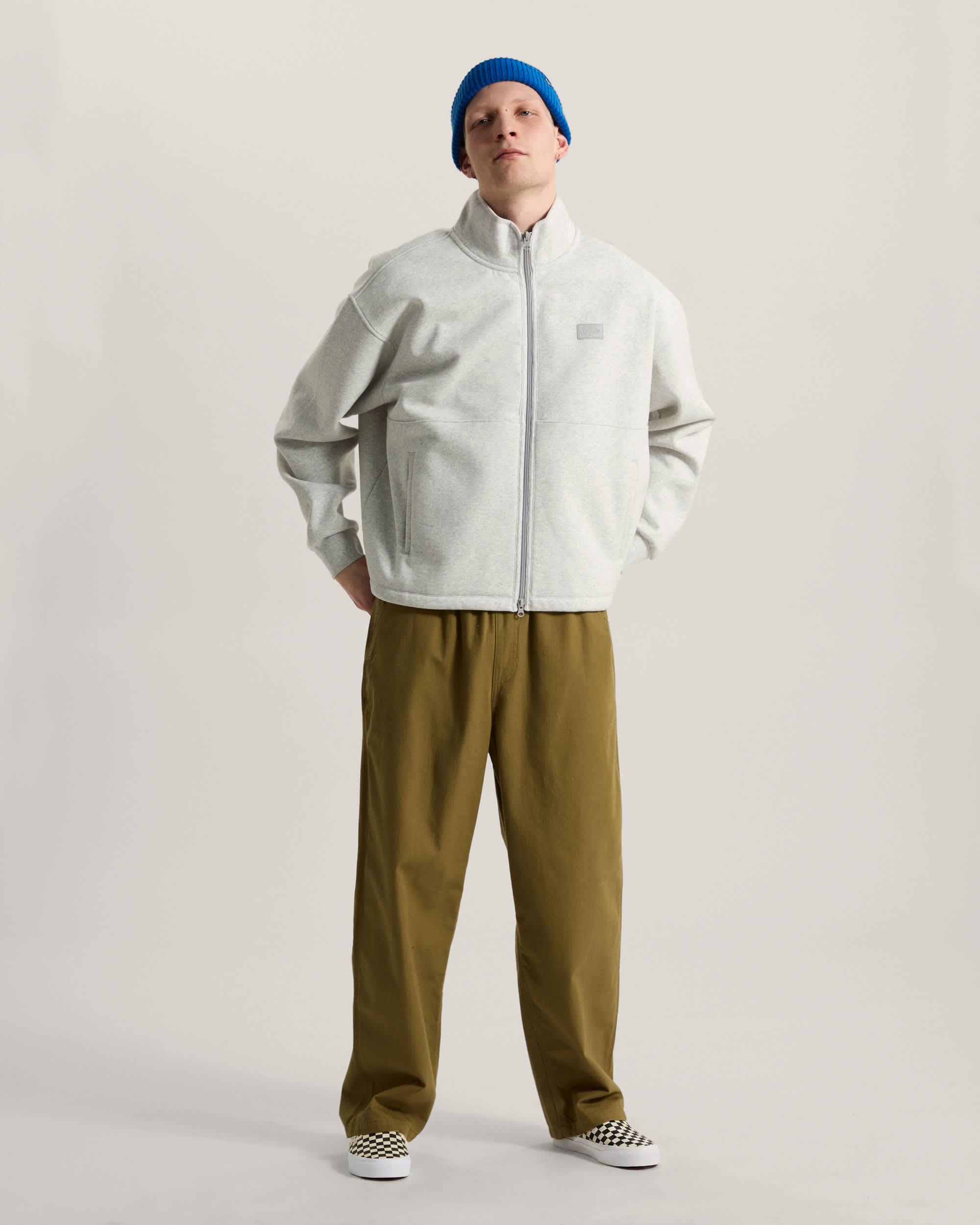 Full Zip Mock Neck Fleece ASH HEATHER VANS Grau ALT5