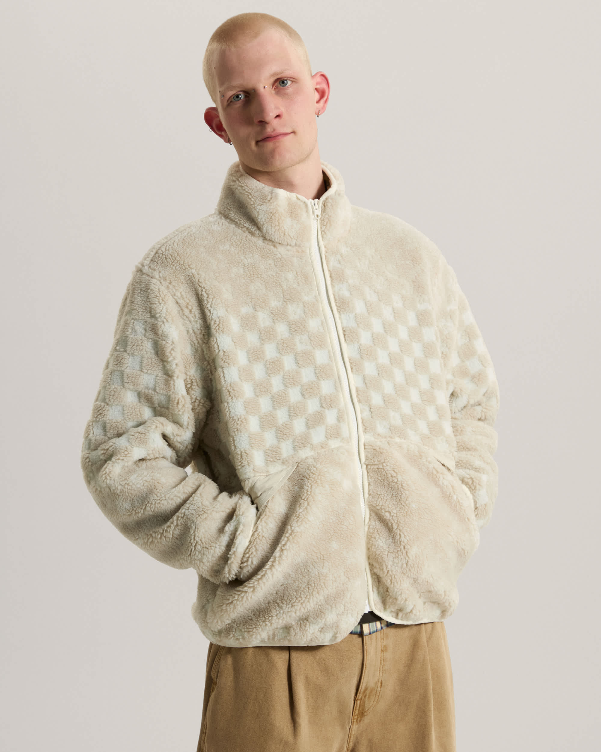 Nights High Pile Jacket marshmallow VANS Blanc ALT2