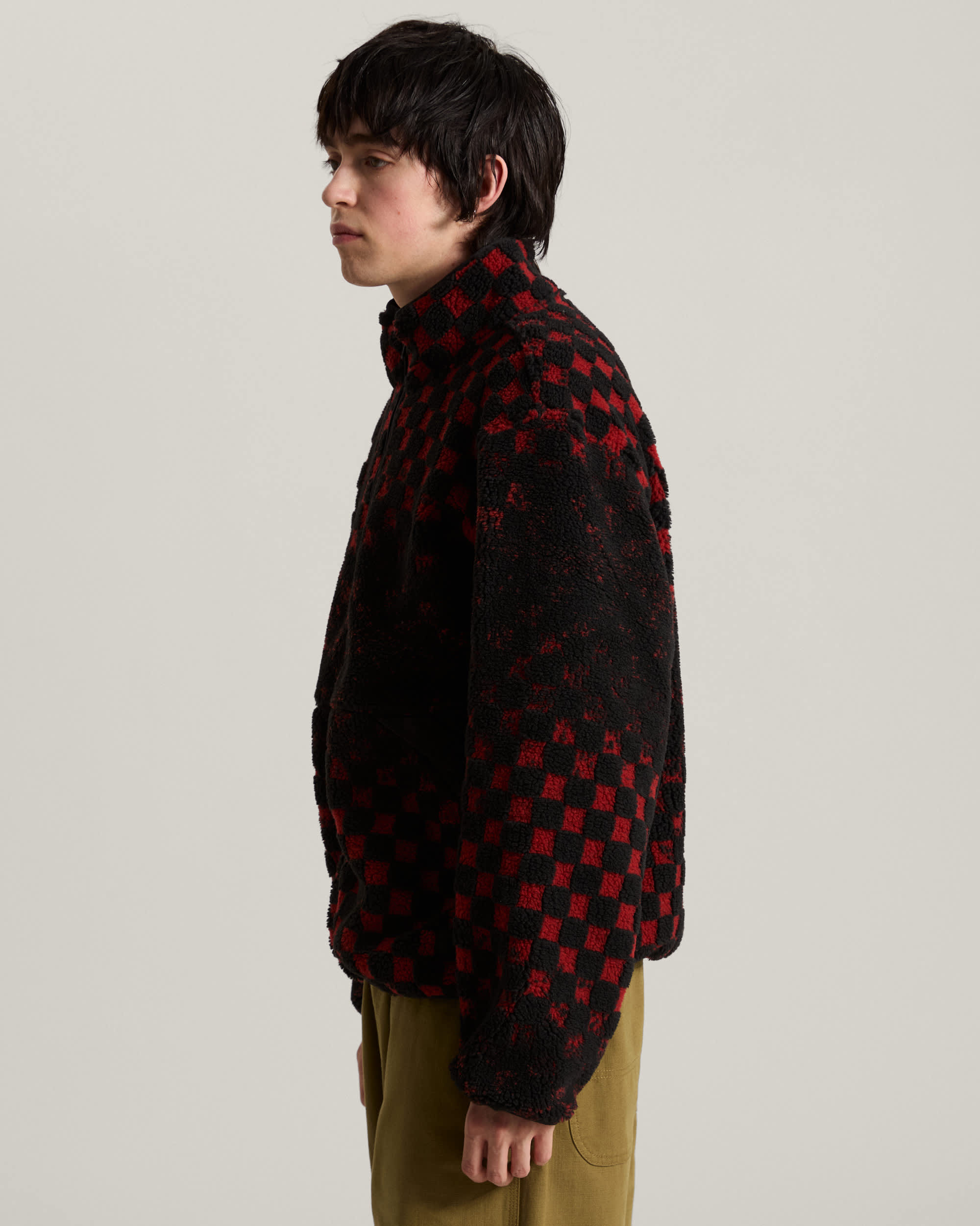 Nights High Pile Jacket Poppy Ember VANS Rouge ALT3