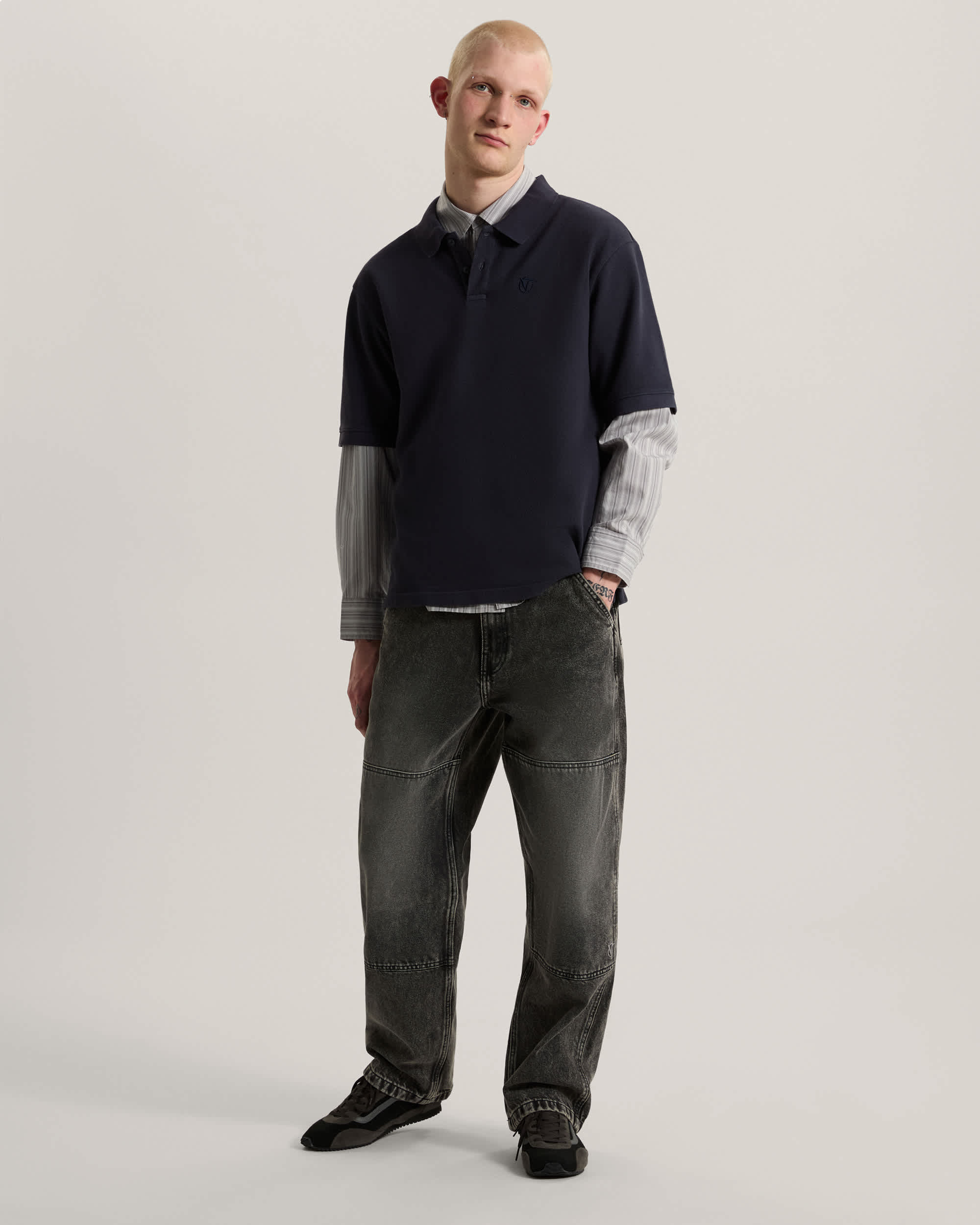 Vans X Rowan Z Washed Polo PARISIAN NIGHT VANS Bleu ALT4