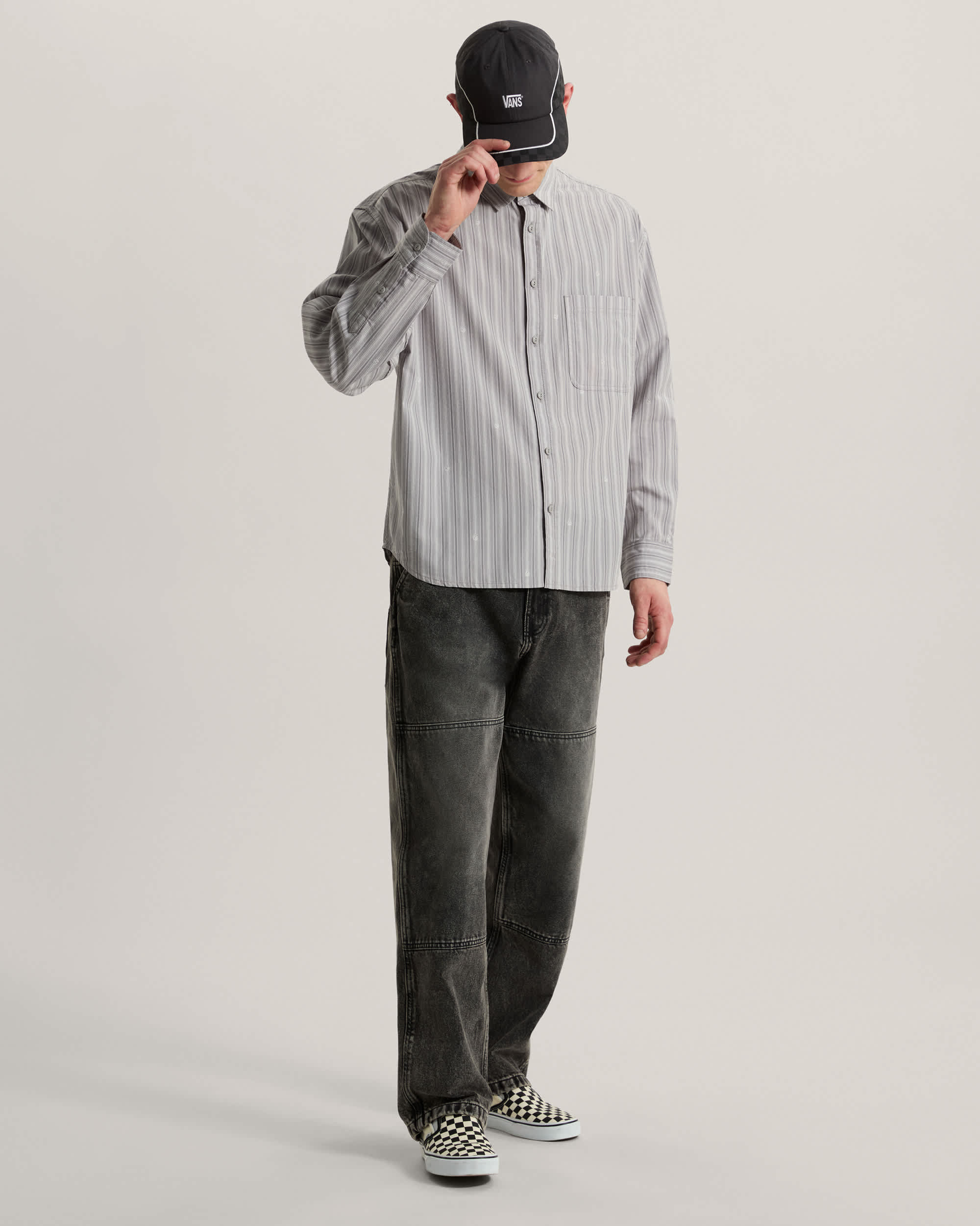 Camicia intessuta a maniche lunghe a righe Vans x Rowan VANS Grigio ALT5