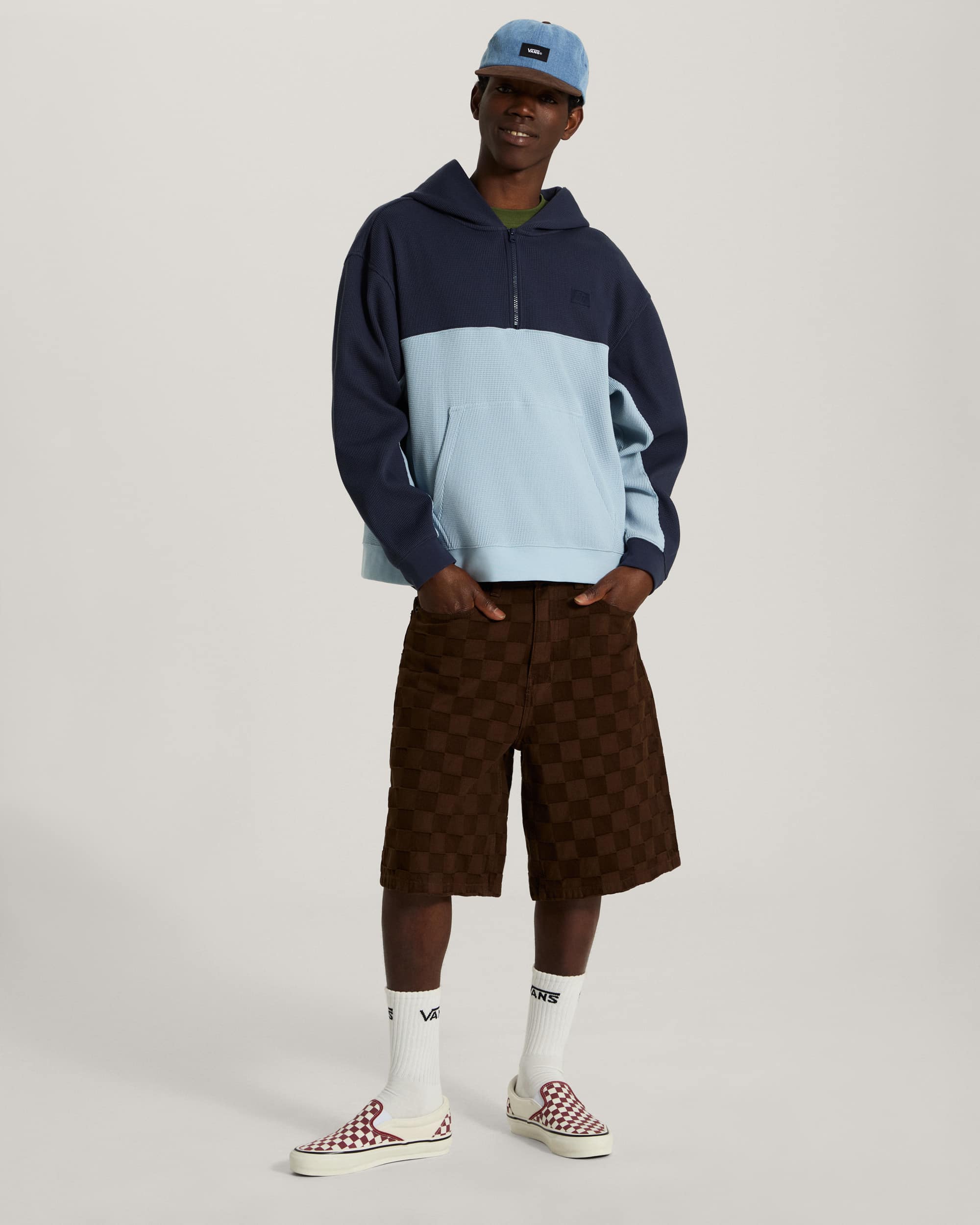 Sweat  capuche Vans X Rowan Quarter Zip VANS Bleu ALT5