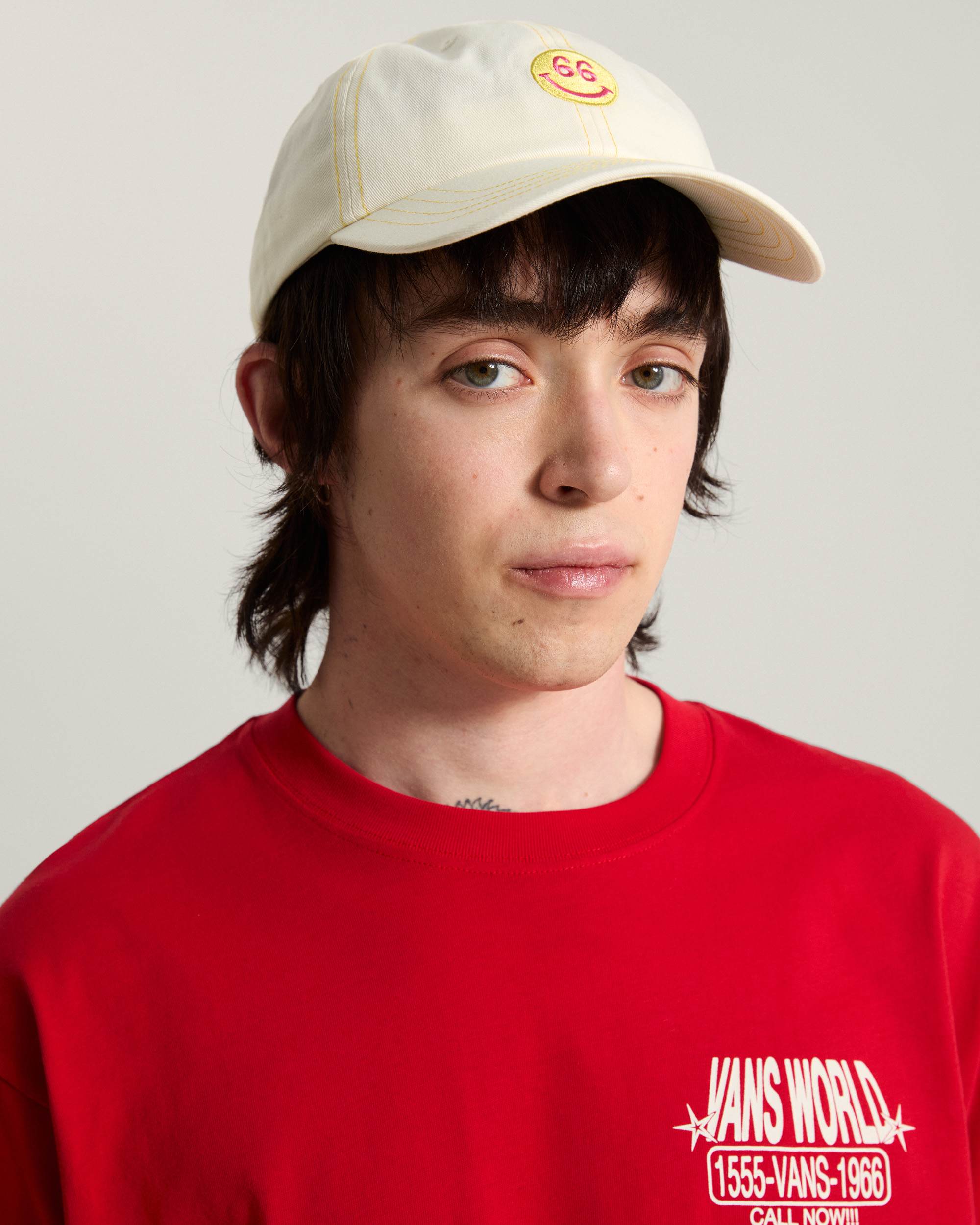 Call It A Day Curved Bill Jockey Hat VANS White ALT3