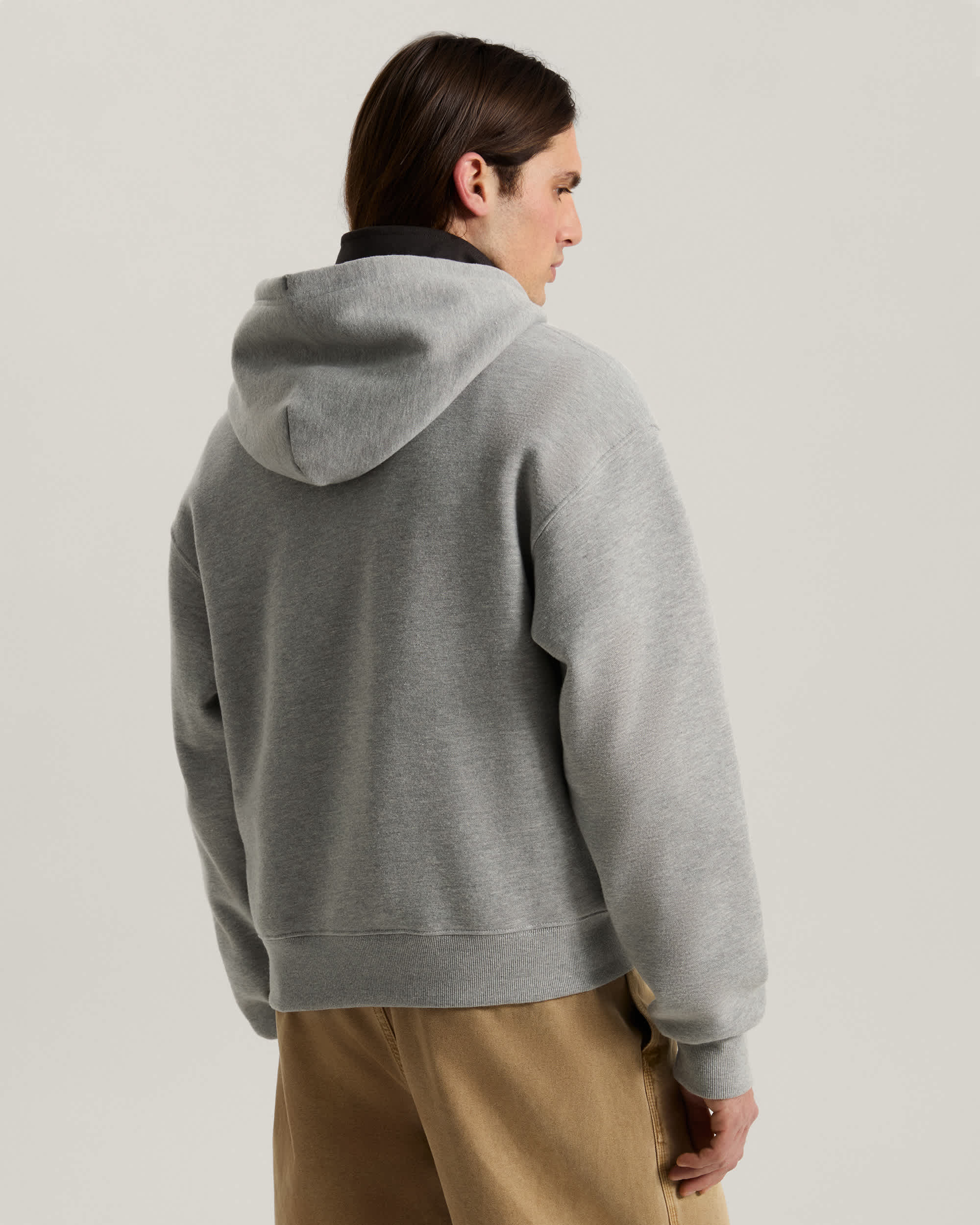 Stretch Logo Zip Pullover Hoodie VANS Grey ALT3