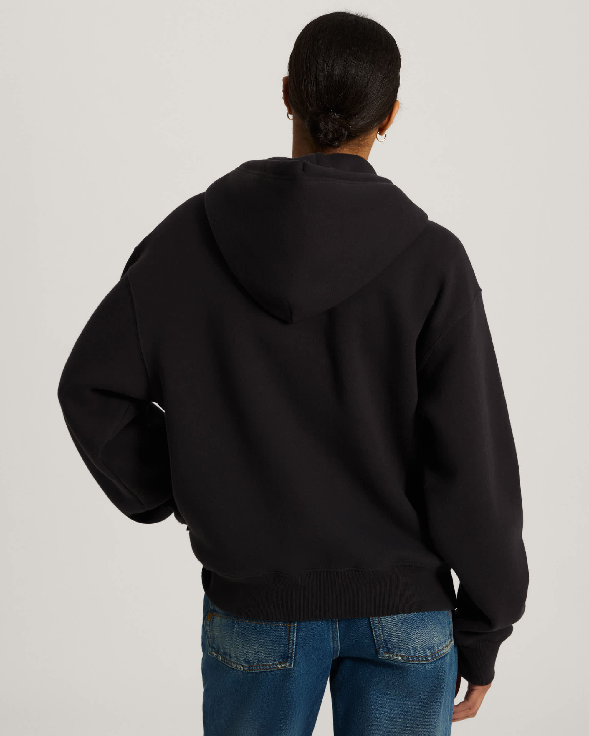 Stretch Logo Zip Pullover Hoodie VANS Black ALT7
