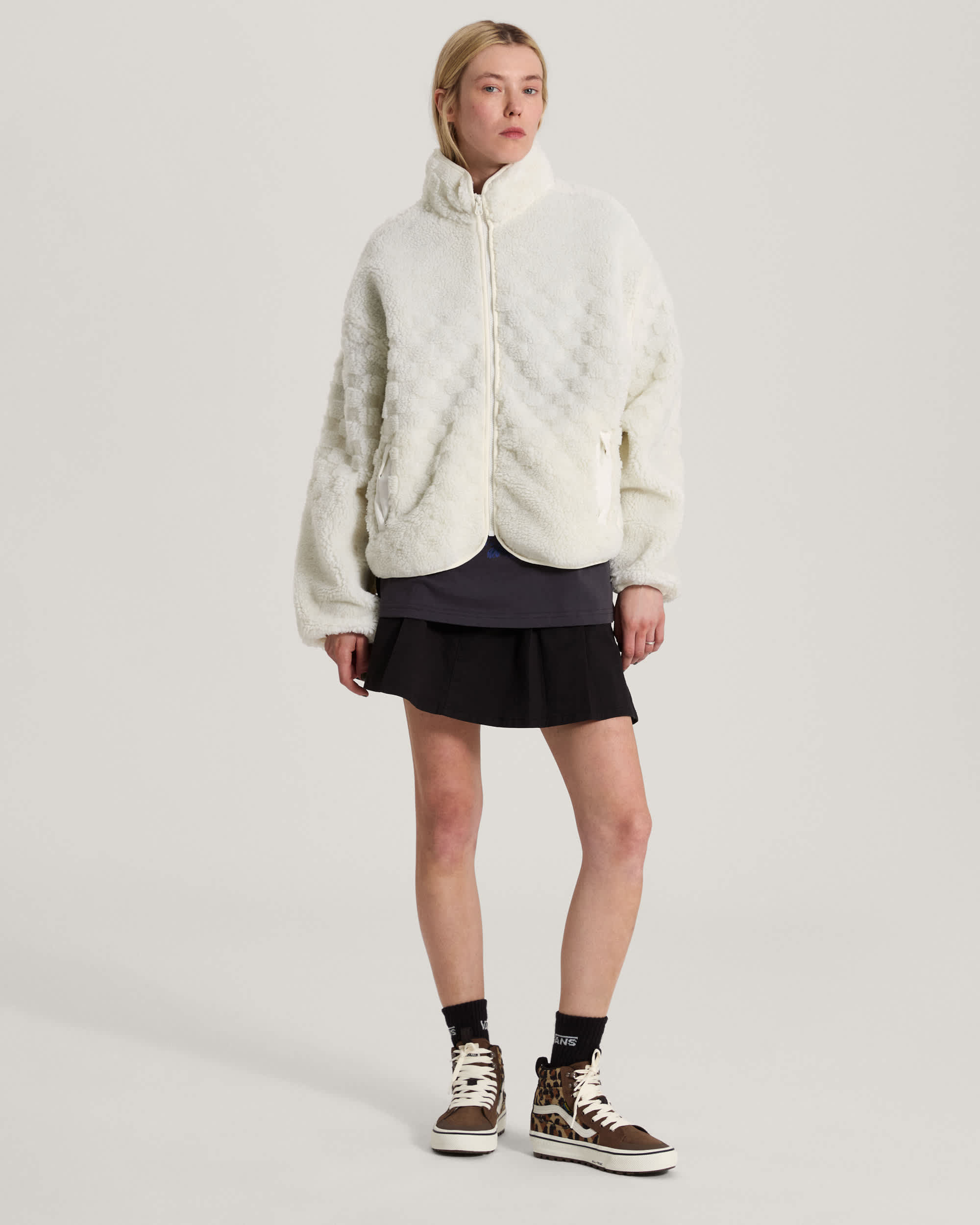 Queens High Pile Jacket marshmallow VANS White ALT5