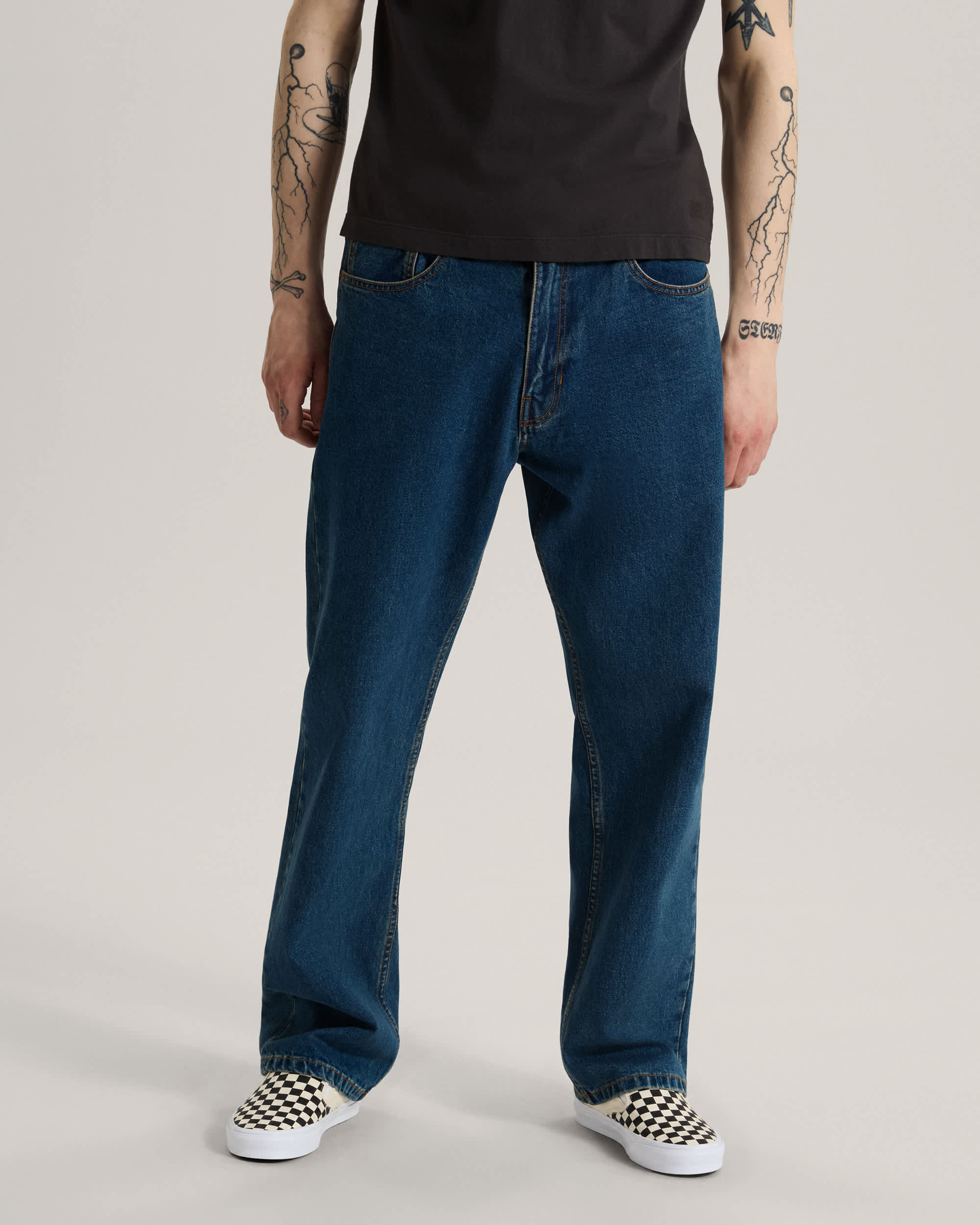 Check5 Straight Denim Pant Vintage Indigo VANS Bleu ALT2