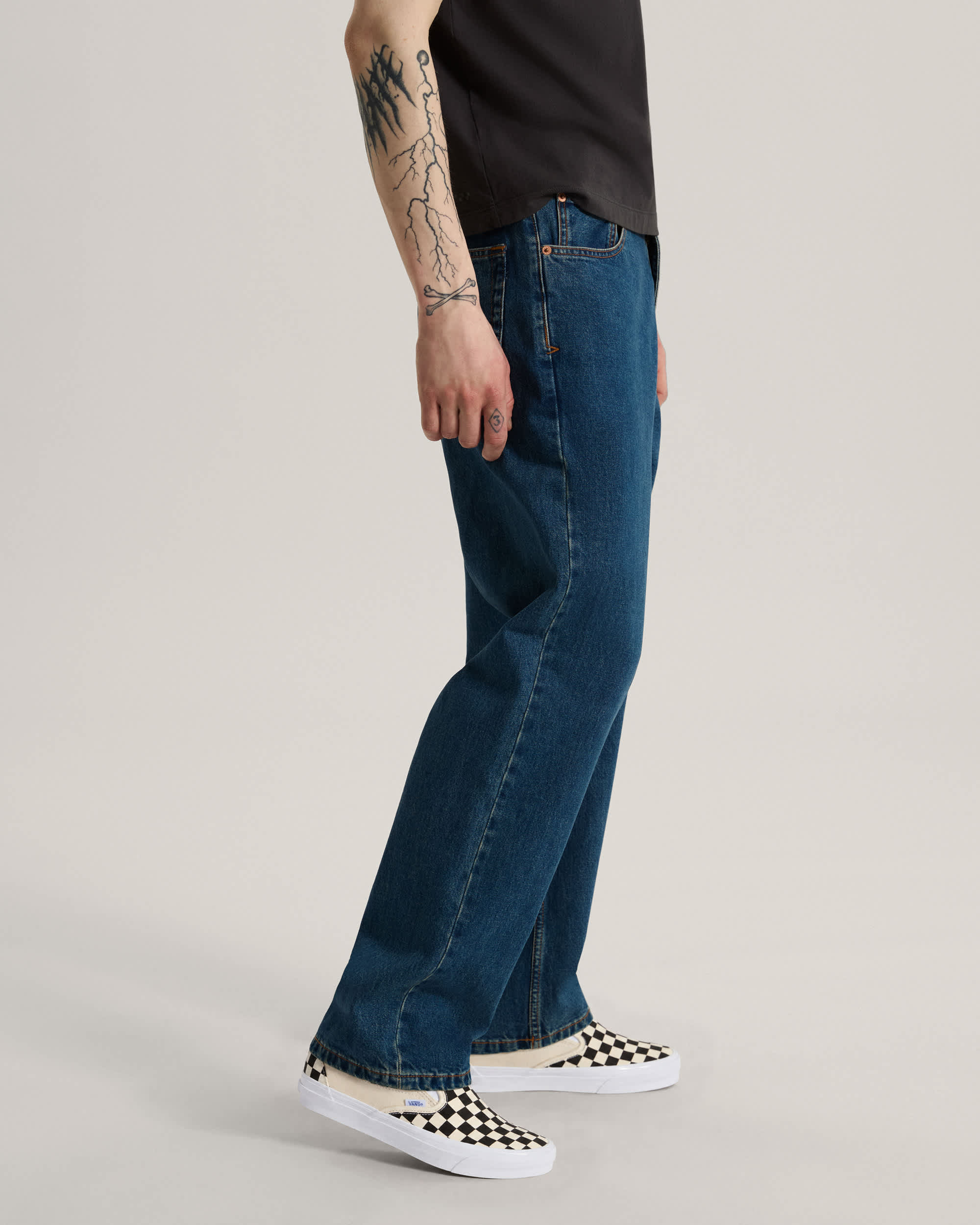 Check5 Straight Denim Pant Vintage Indigo VANS Bleu ALT4