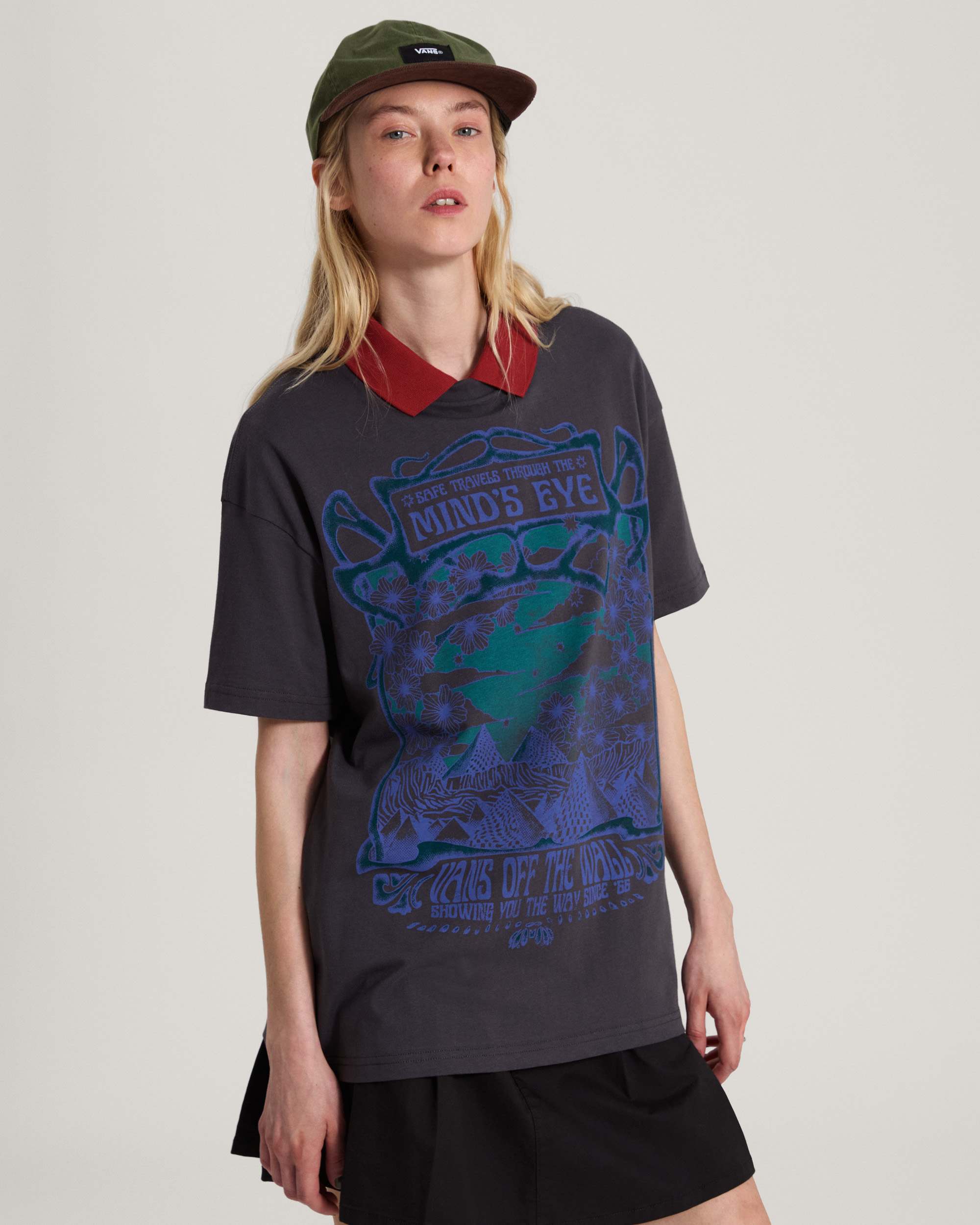 Minds Eye Oversized SS Tee Charcoal Grey VANS Grey ALT2