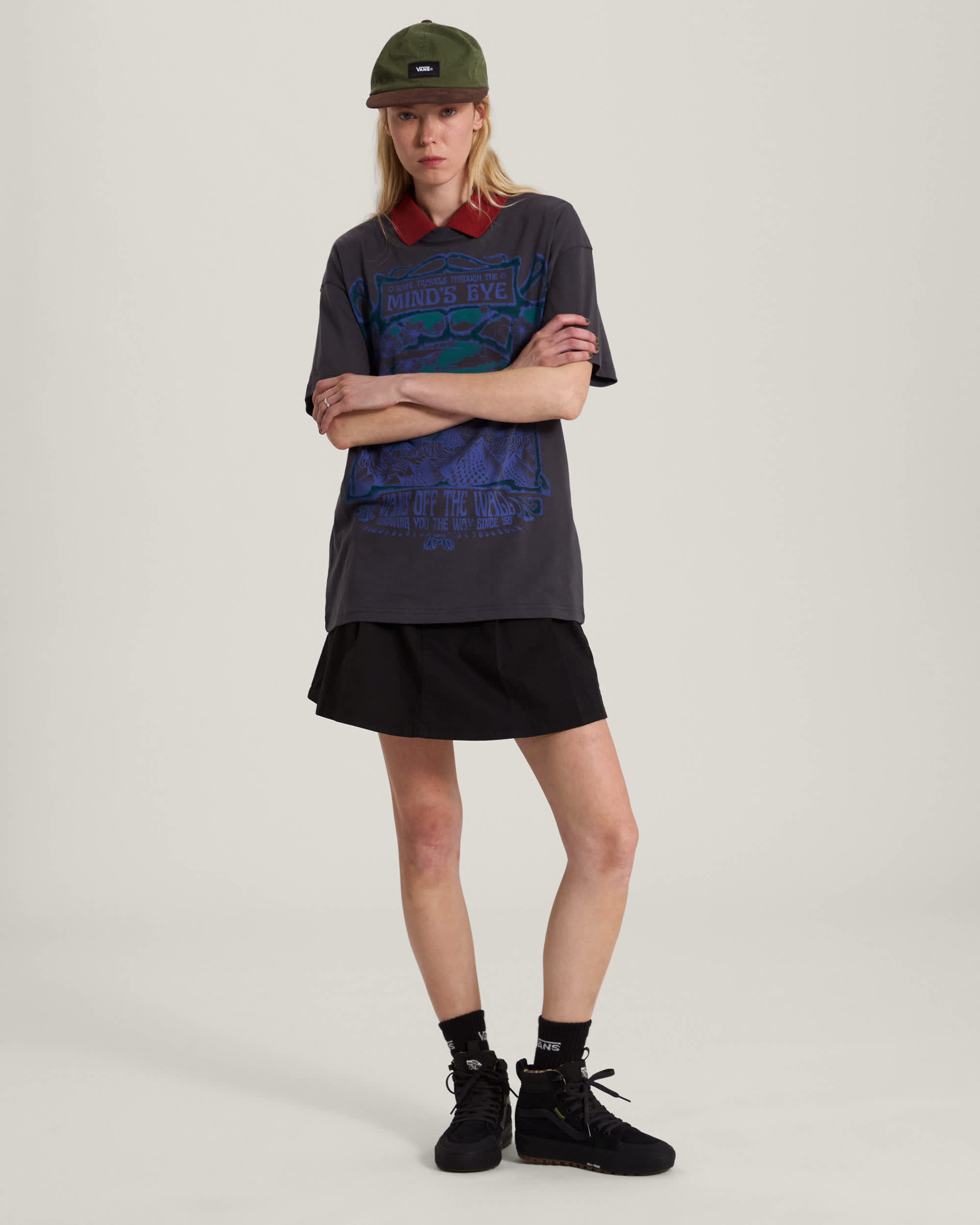 Minds Eye Oversized SS Tee Charcoal Grey VANS Grey ALT4