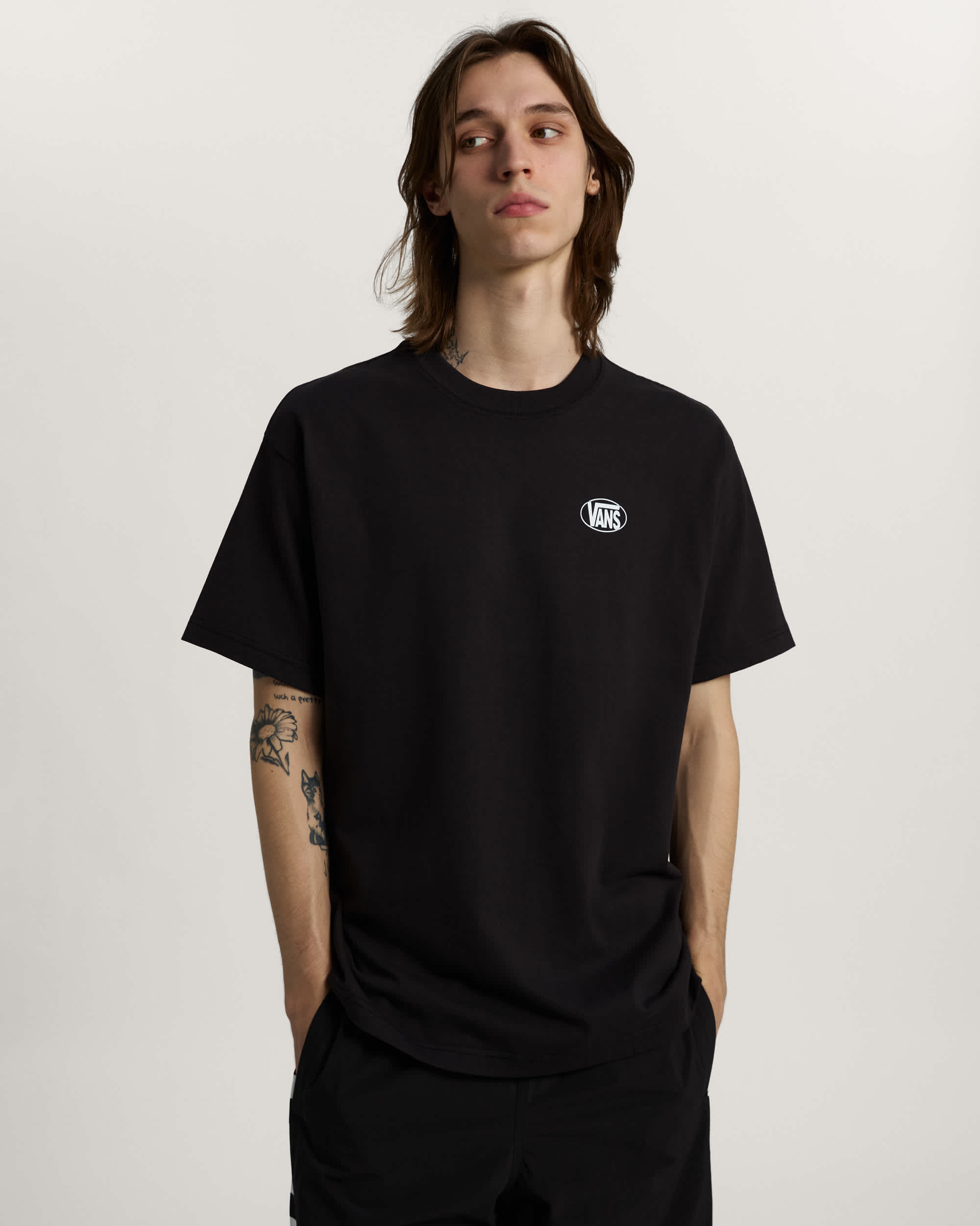Oval Logo Loose SS Tee Black VANS Noir ALT2