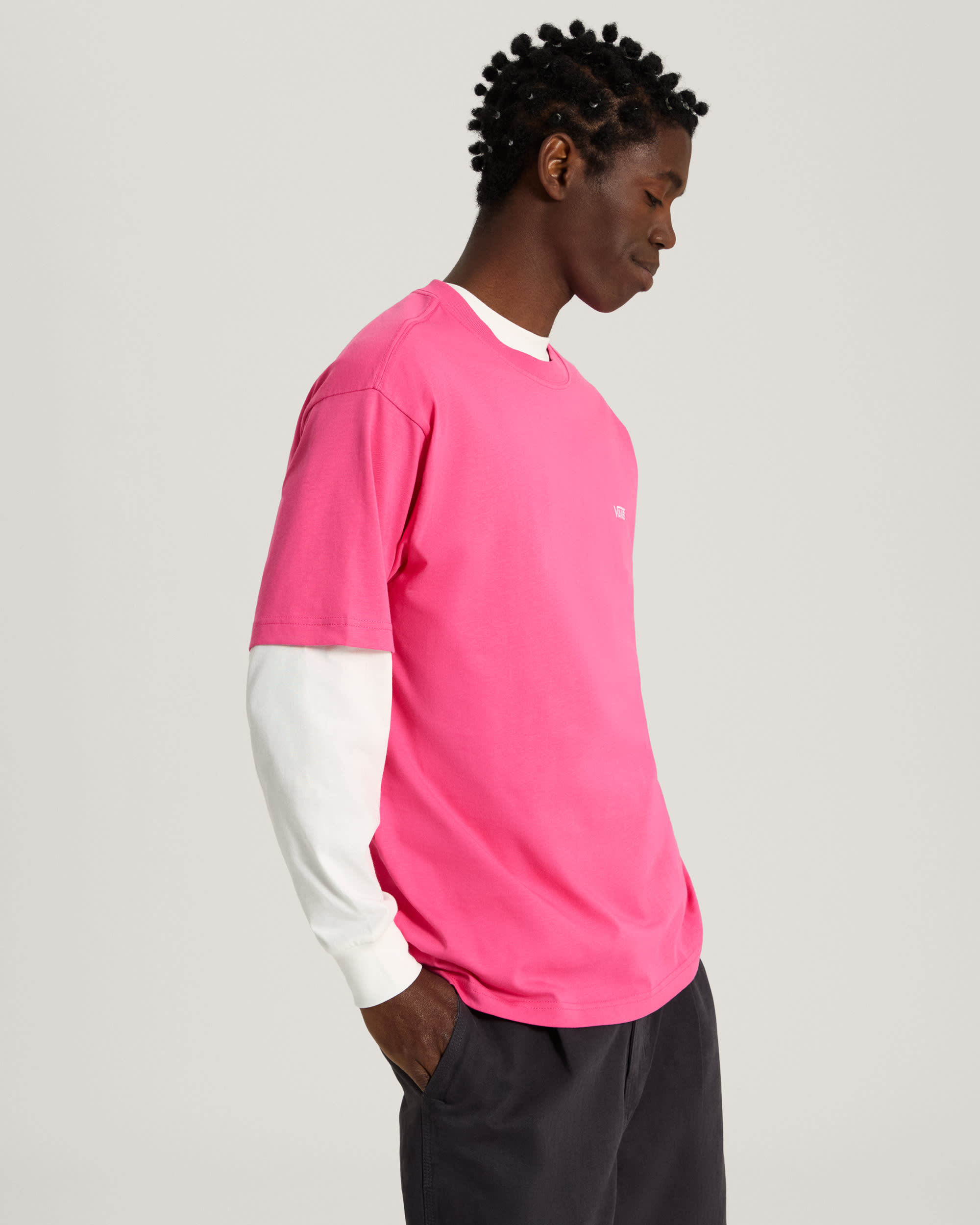 Tshirt Left Chest Logo VANS Rose ALT2