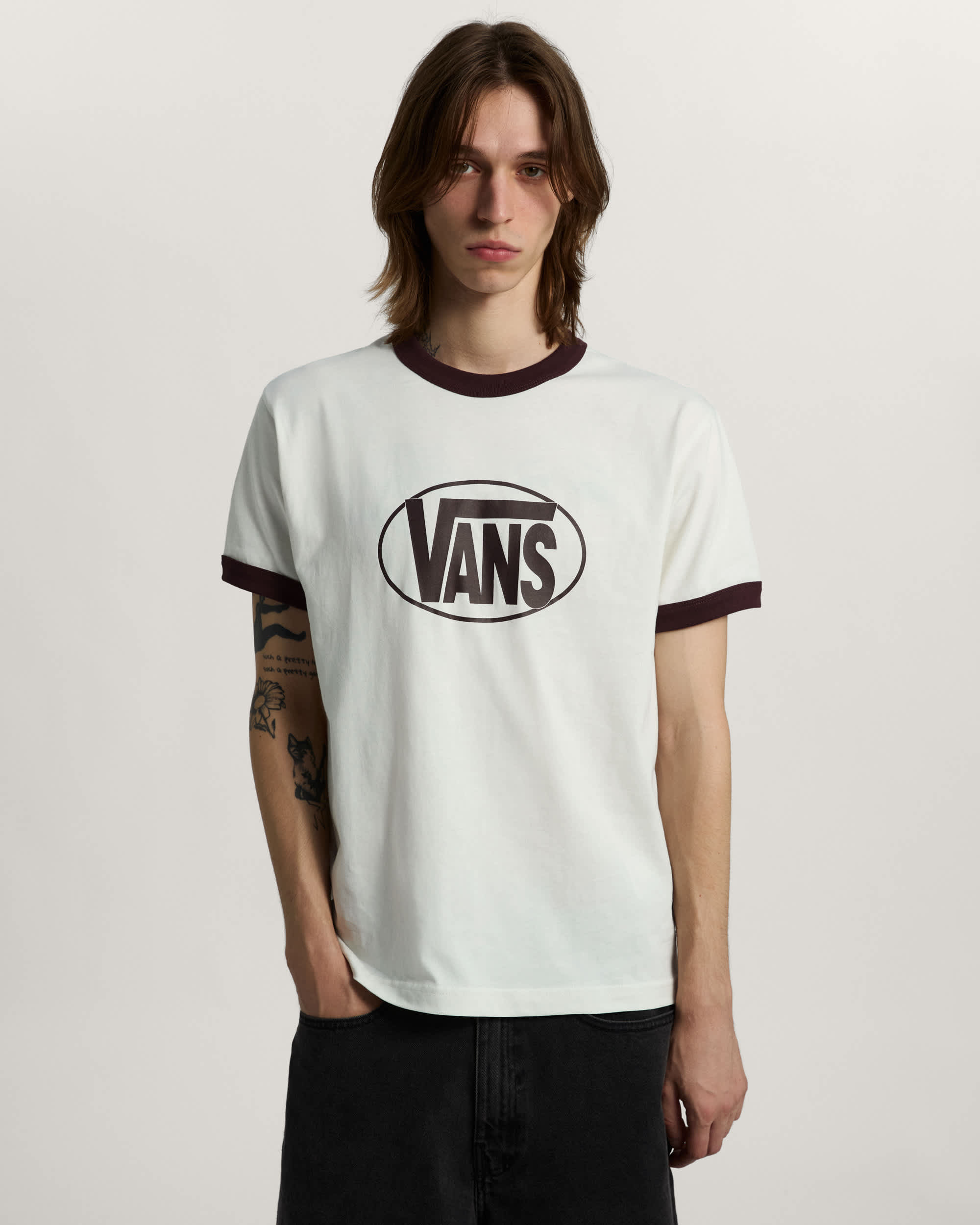 Tshirt Center Chest Ringer VANS Blanc ALT2