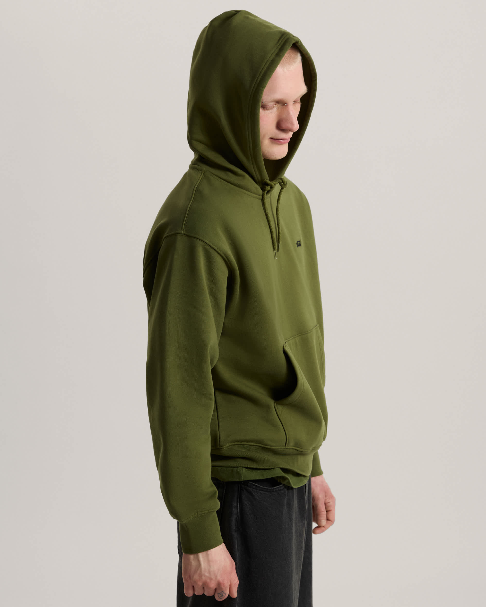 Left Chest II Logo Pullover Hoodie VANS Green ALT4