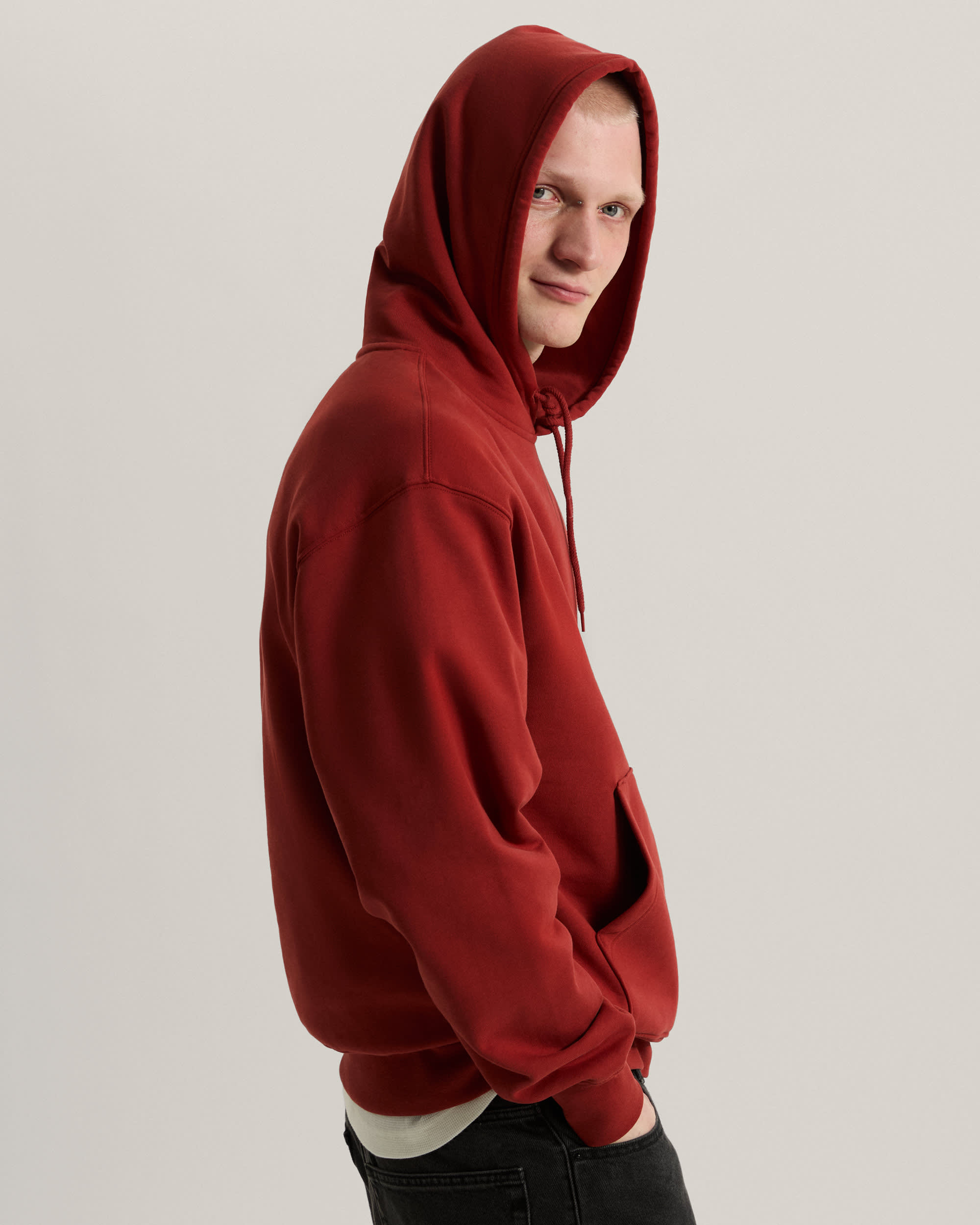 Left Chest II Logo Pullover Hoodie VANS Red ALT4