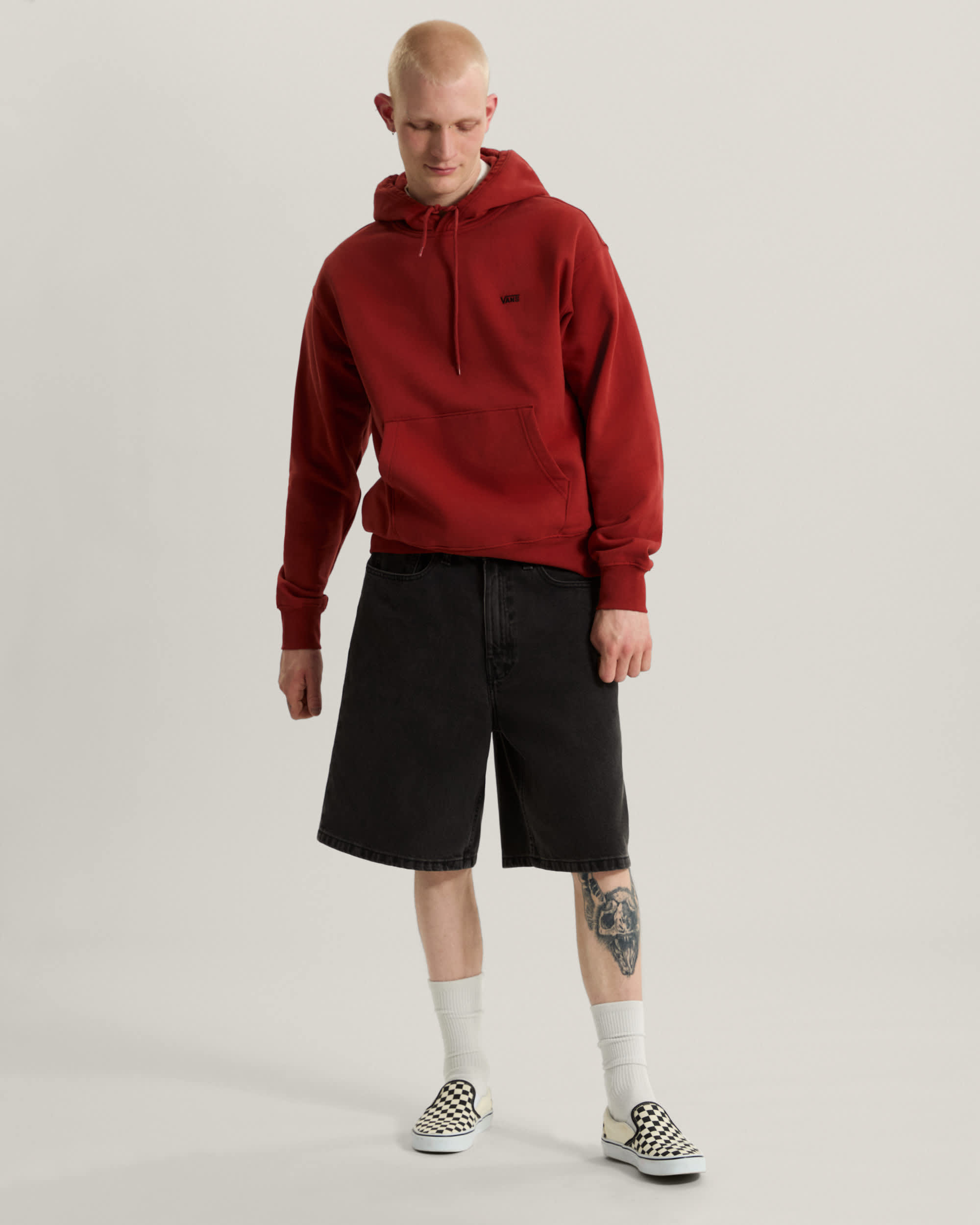 Left Chest II Logo Pullover Hoodie VANS Red ALT5