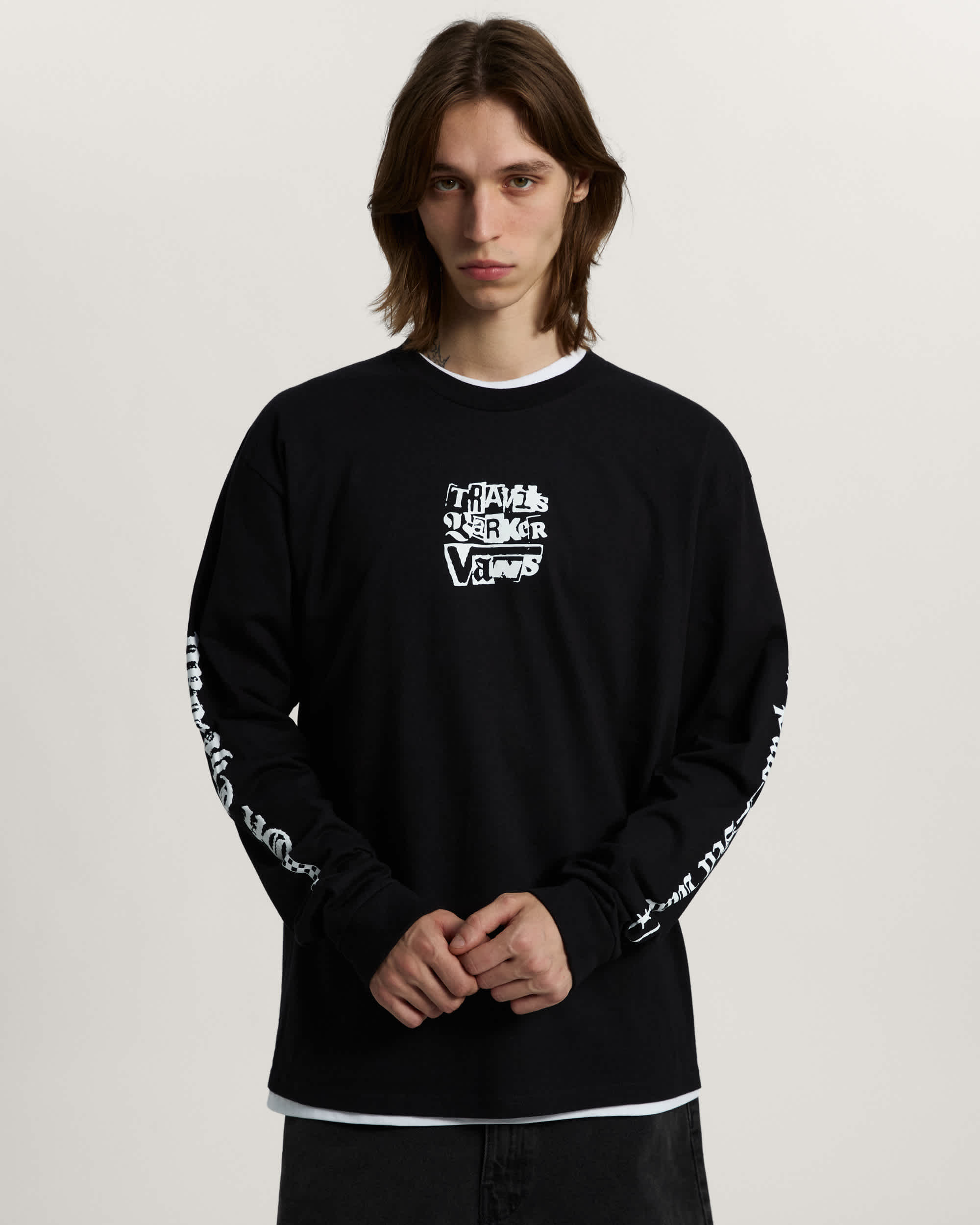Tshirt Vans X Travis Barker Long Sleeve VANS Noir ALT2